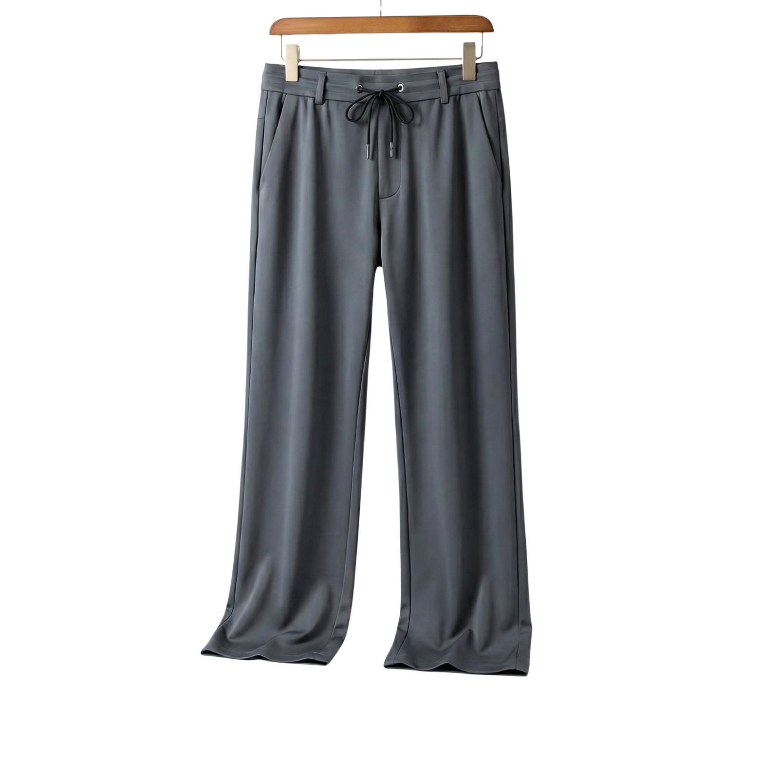 Dark gray cotton dress pants front – The Crew