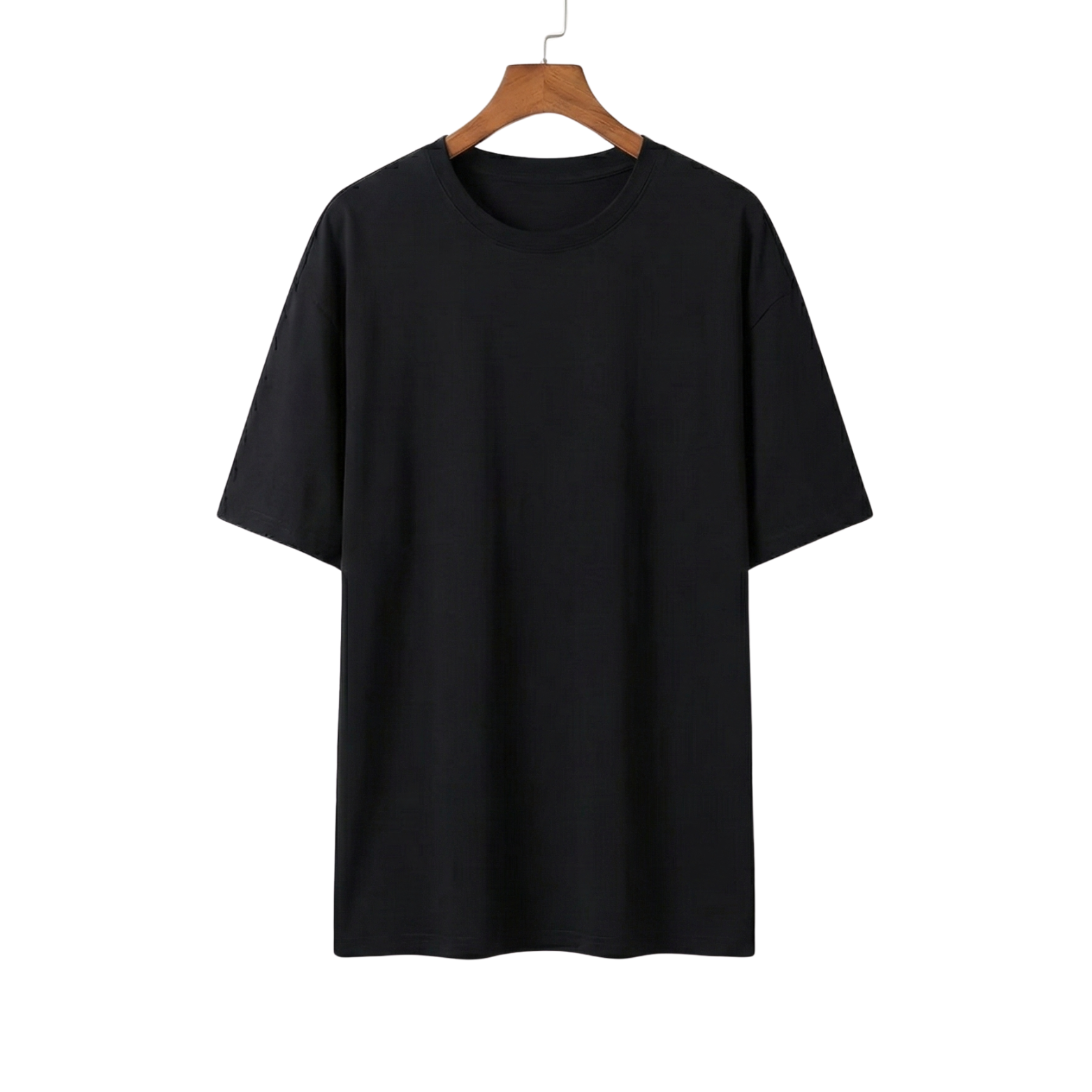Men’s Oversized Black Cotton T-Shirt – The Crew