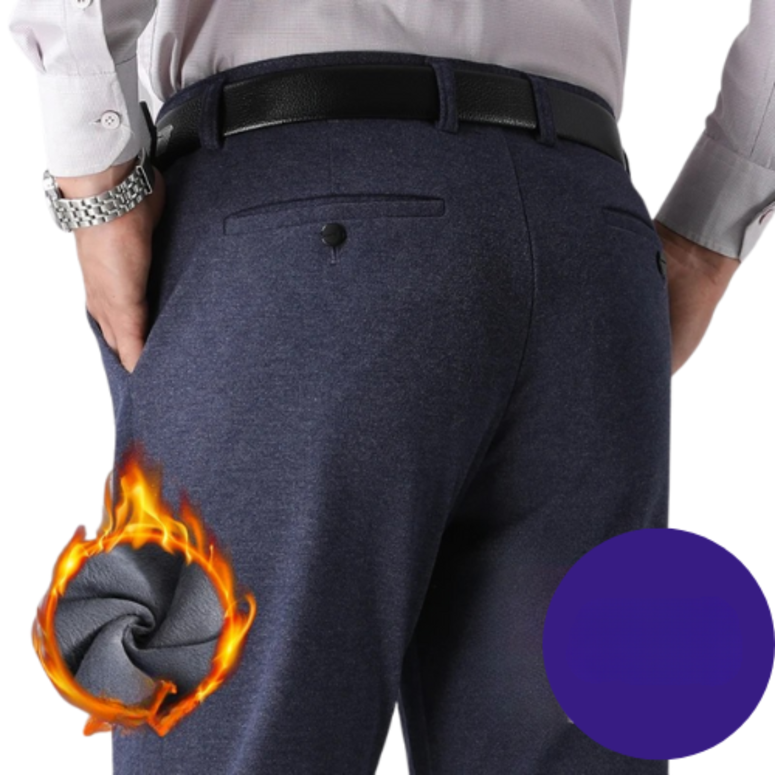 Navy wool pants color swatch – The Crew