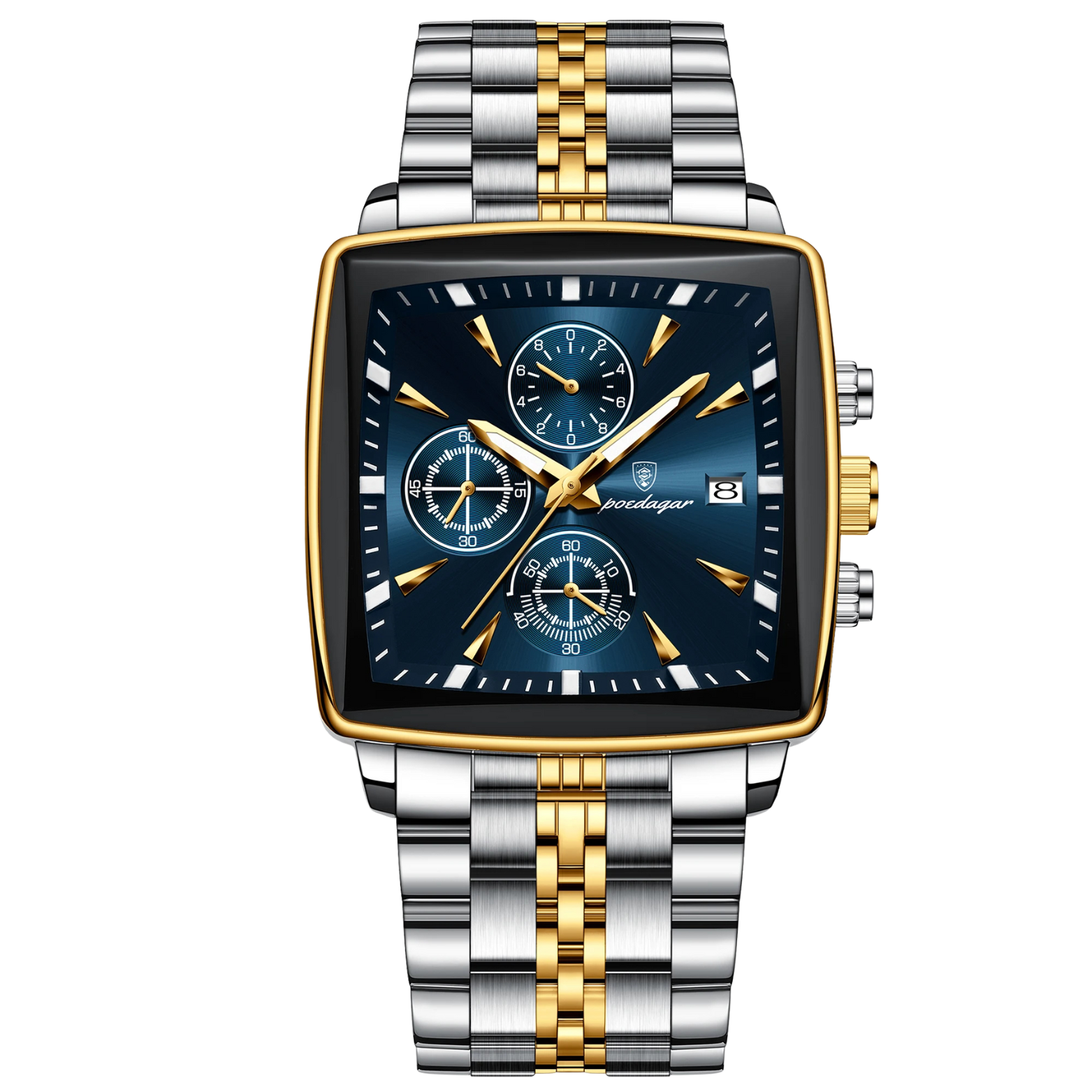 Square chronograph watch