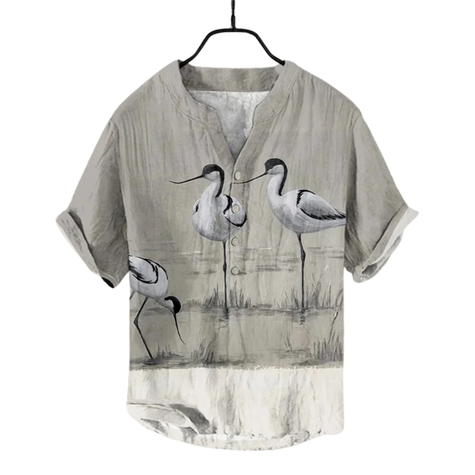 Linen Shirt with 3D Print 2025
