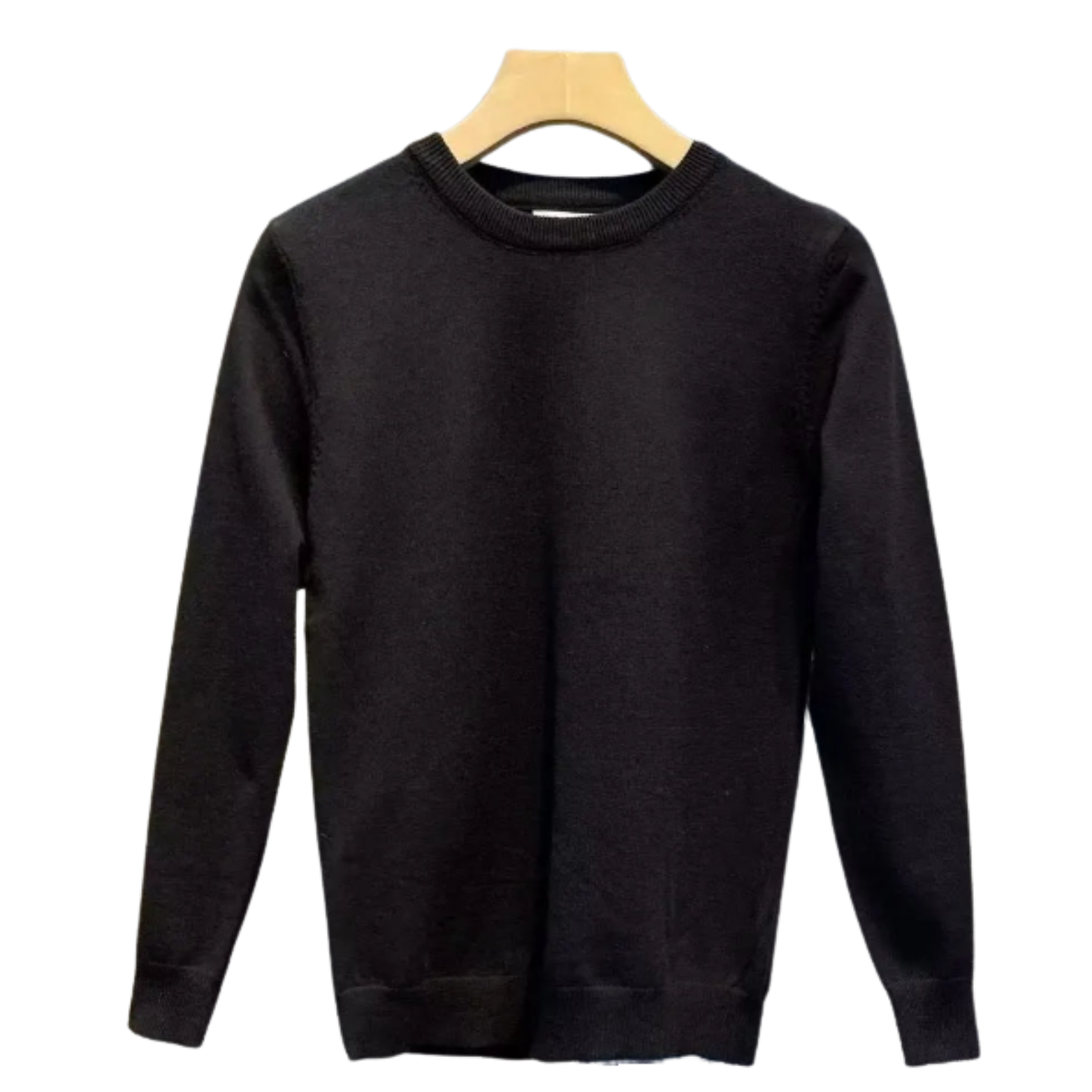 Korean Slim Black Sweater