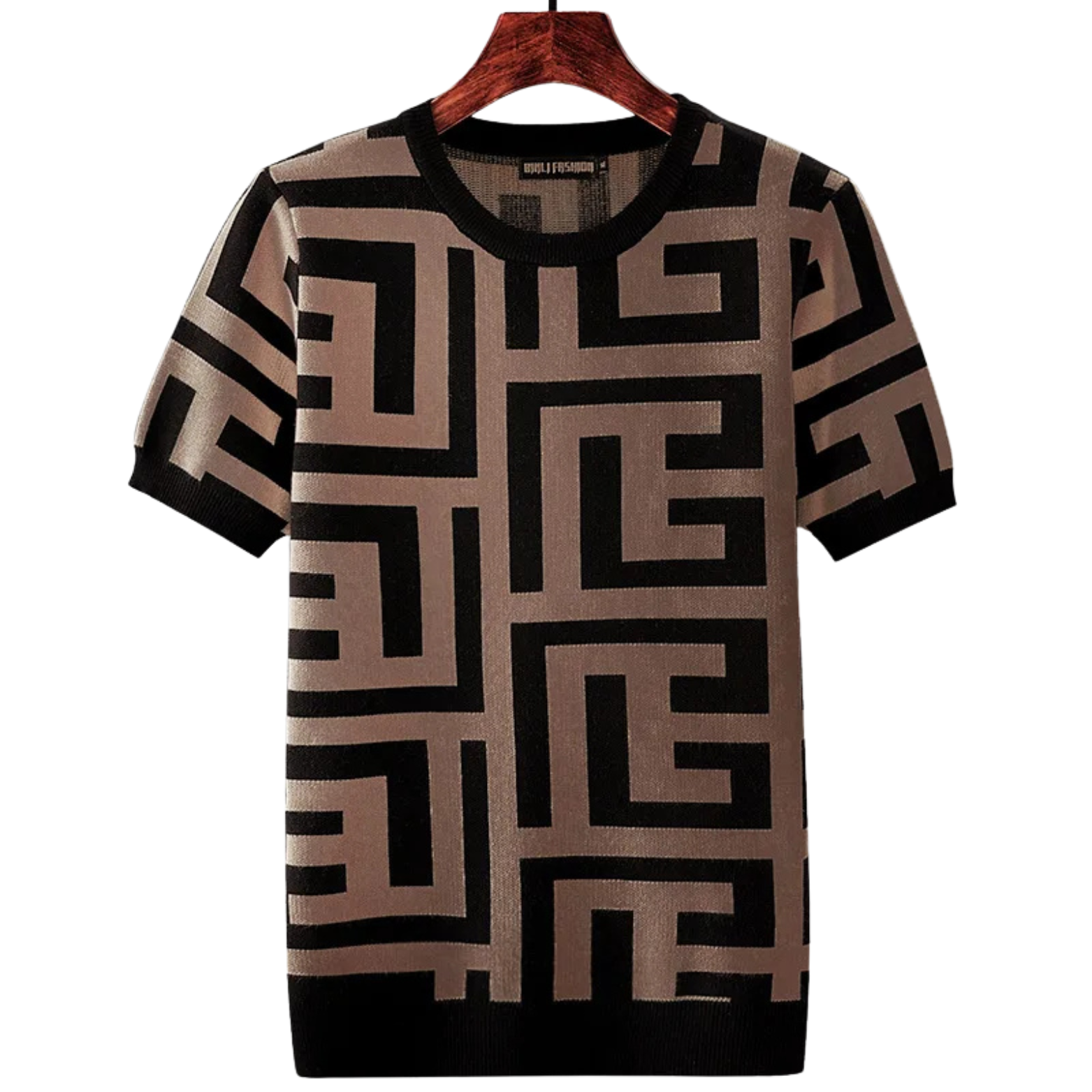 Geometric Cotton T-Shirt Sweater