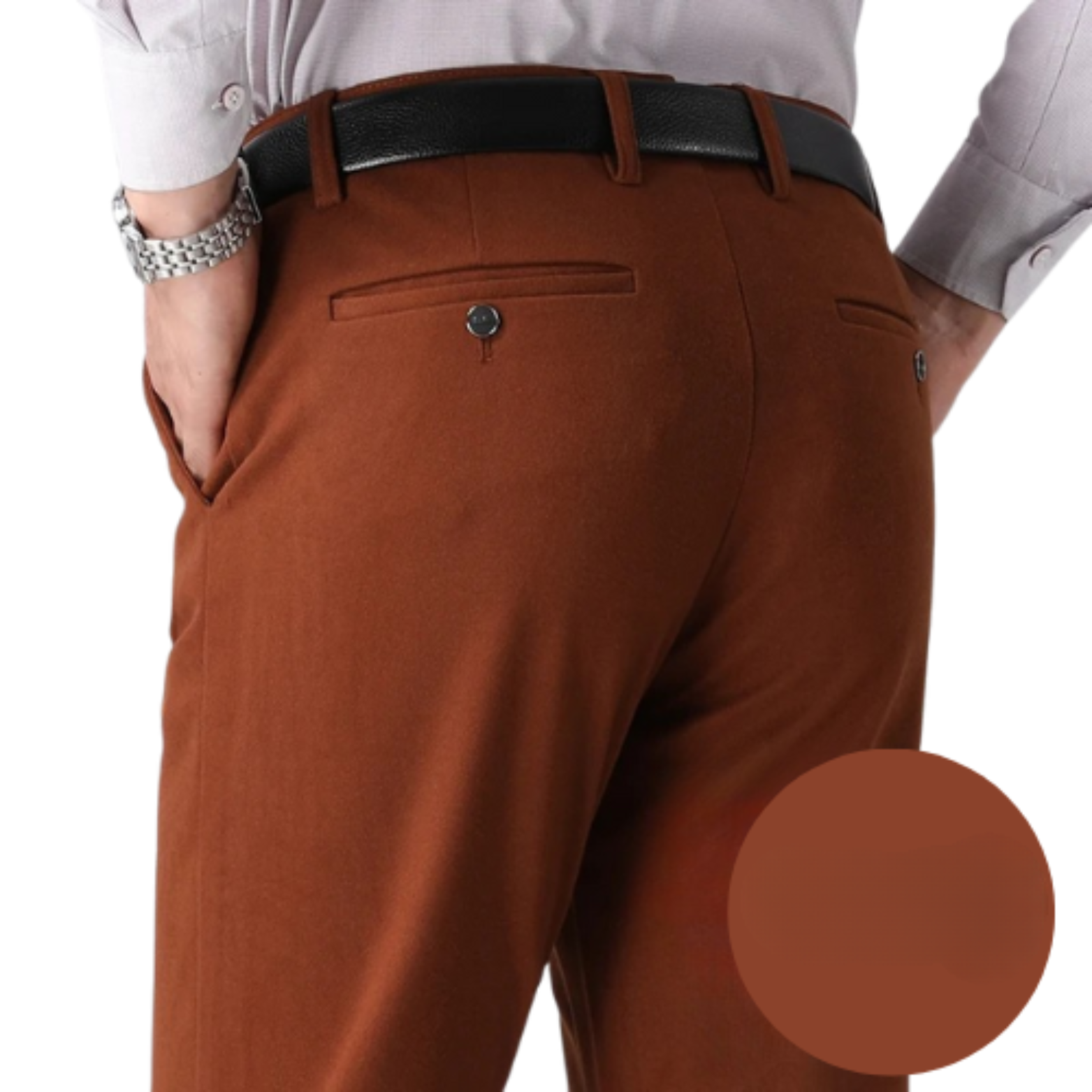 Brown wool pants color swatch – The Crew