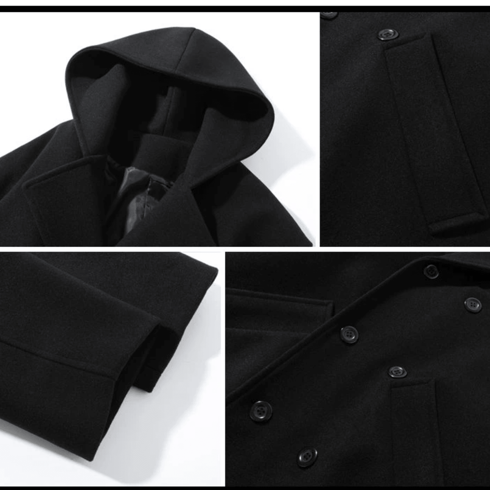 Men’s Hooded Wool Trench Coat – Double Breasted Winter 2025 - The Crew