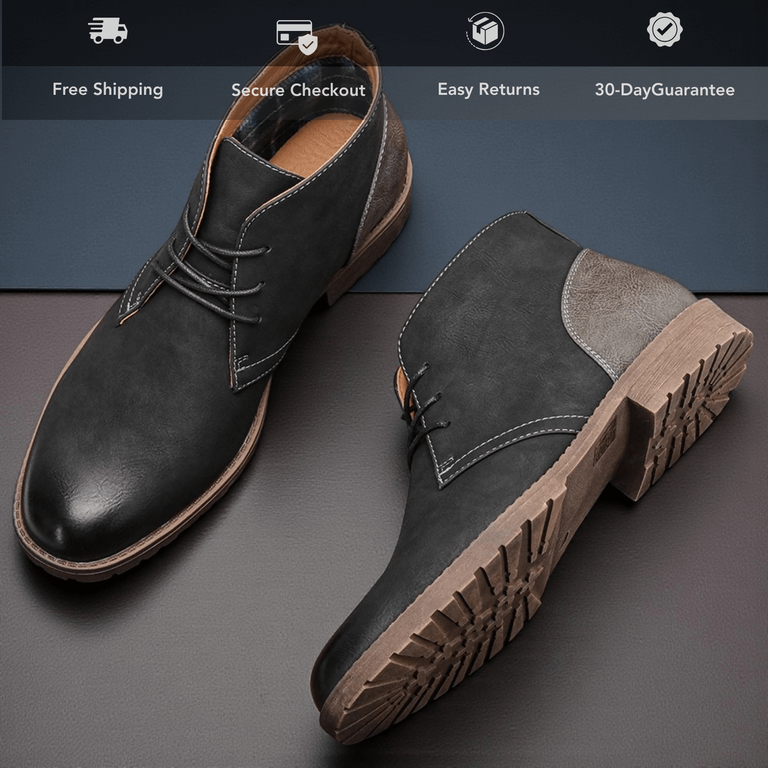 Men’s Retro Desert Ankle Boots – Vintage Casual Style - The Crew