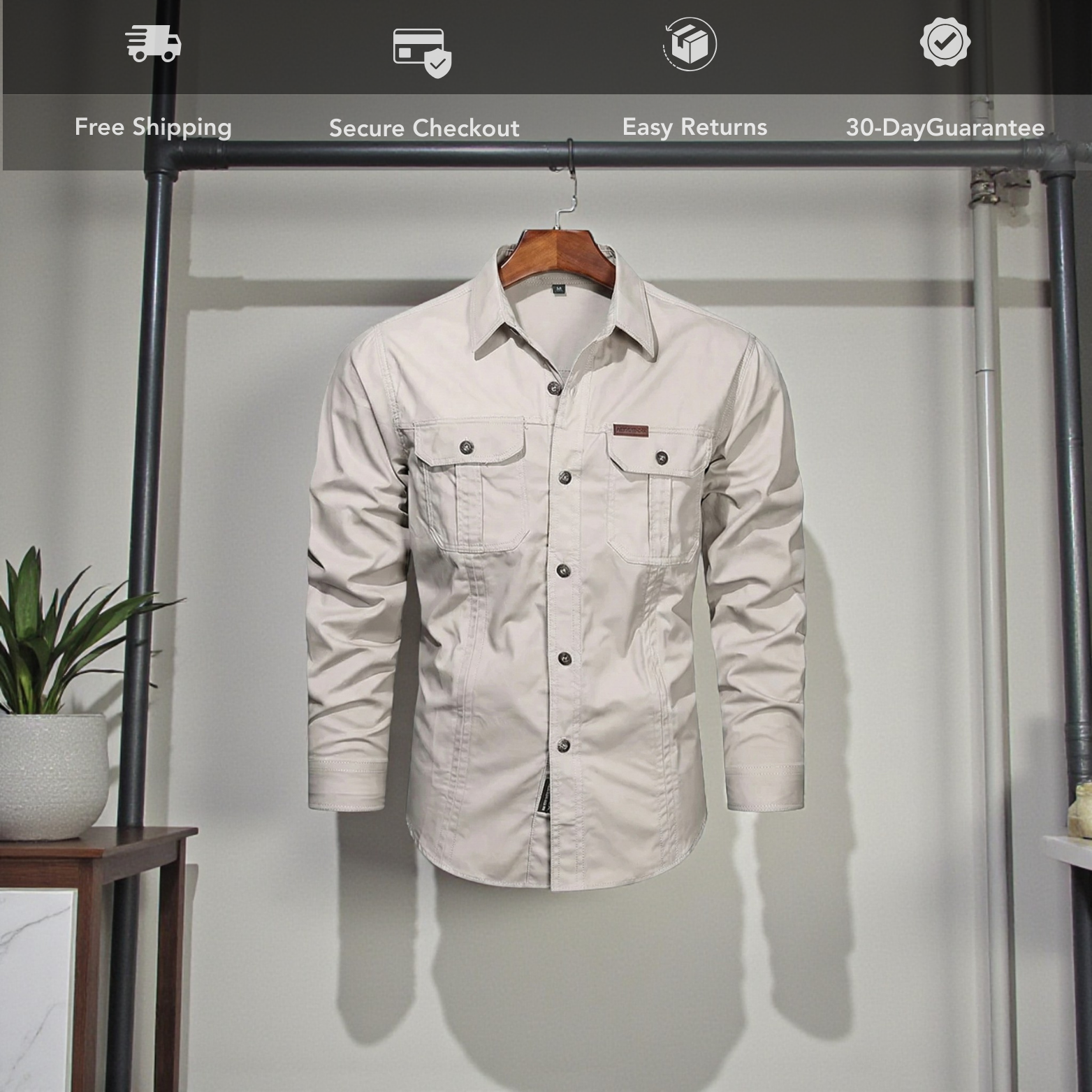 Military Cargo Overshirt