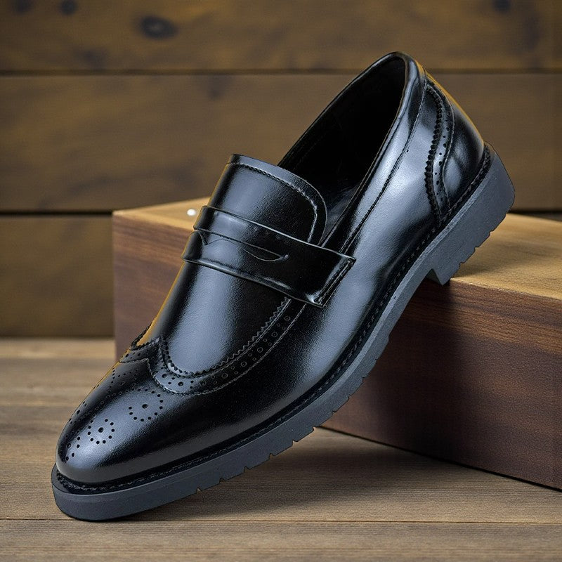 Elegant Brogue Slip-On Loafers