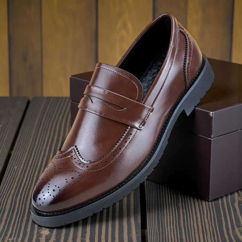 Elegant Brogue Slip-On Loafers