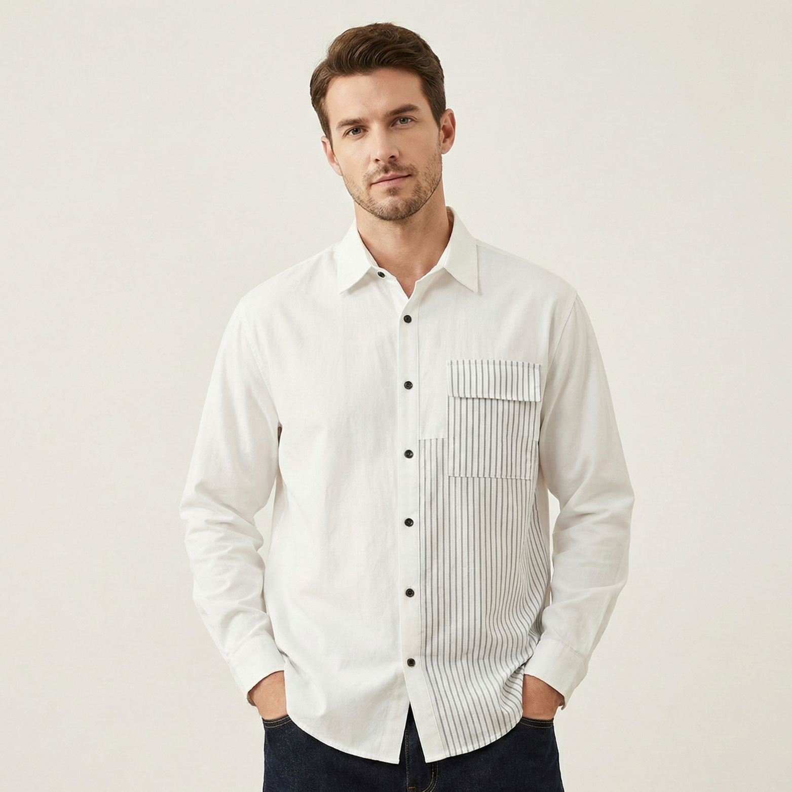 Color-Block Streetwear Shirt