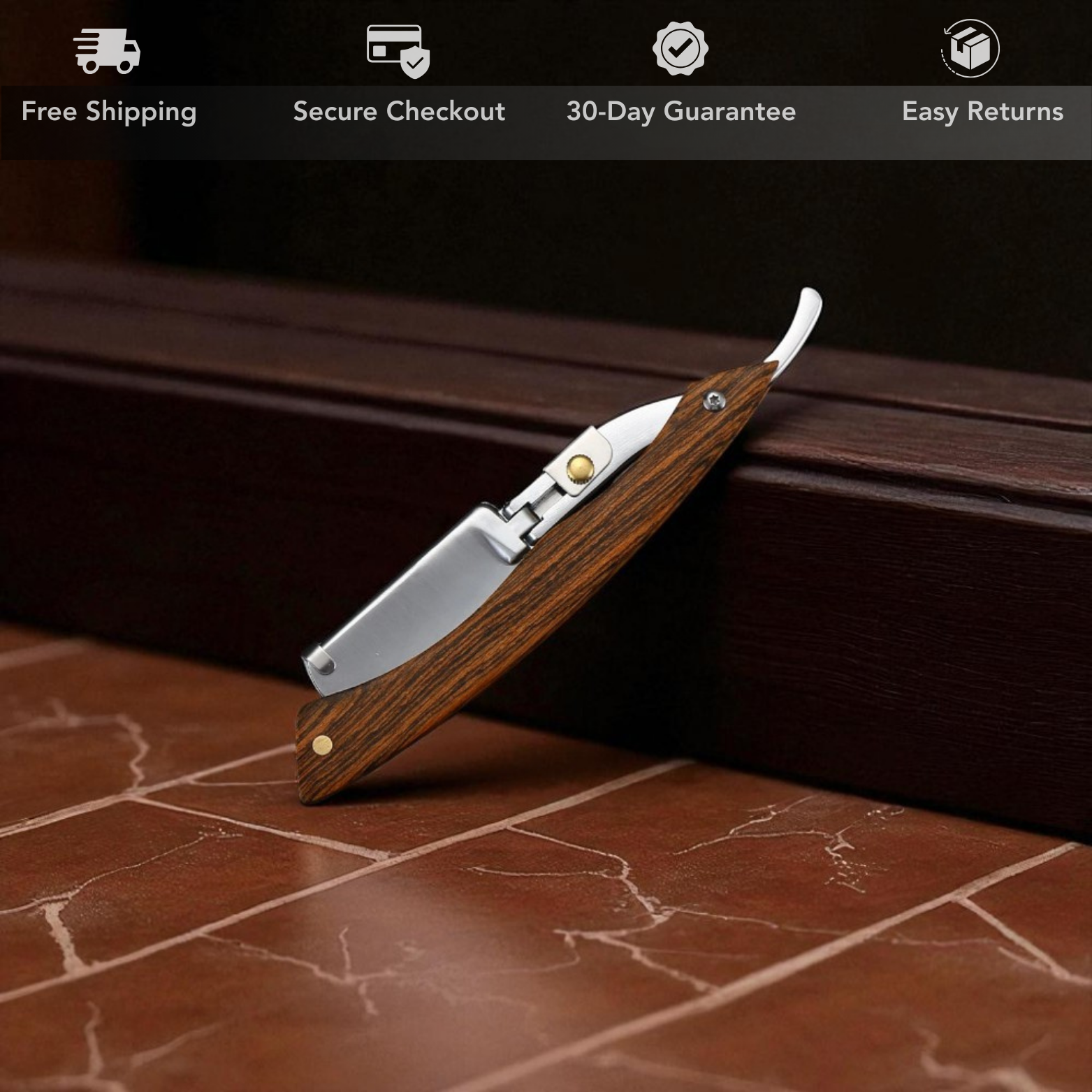 Classic Pocket Knife with Wooden Handle