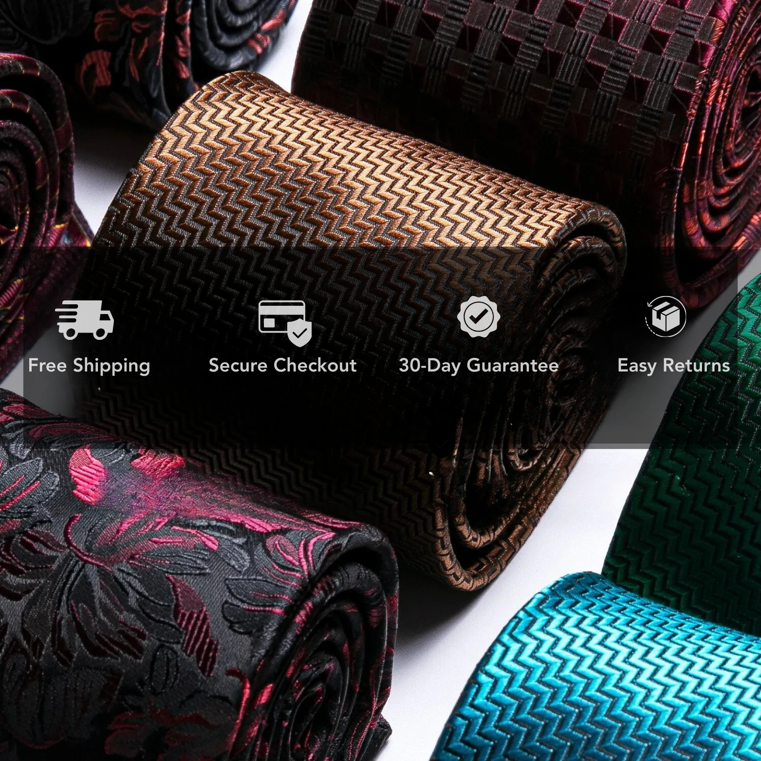 Tie Handkerchief Cufflinks Set
