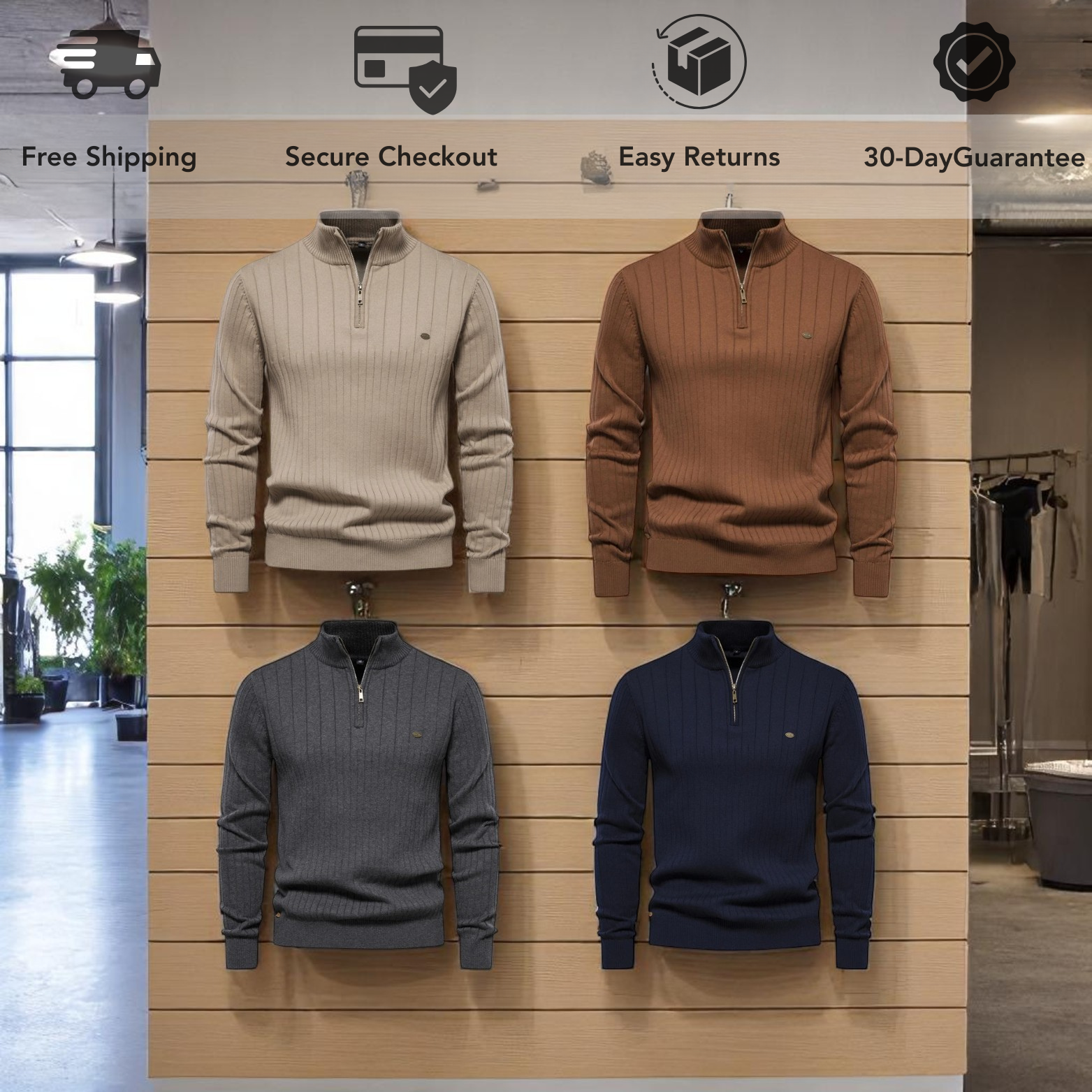 Autumn Zip-Up Sweater