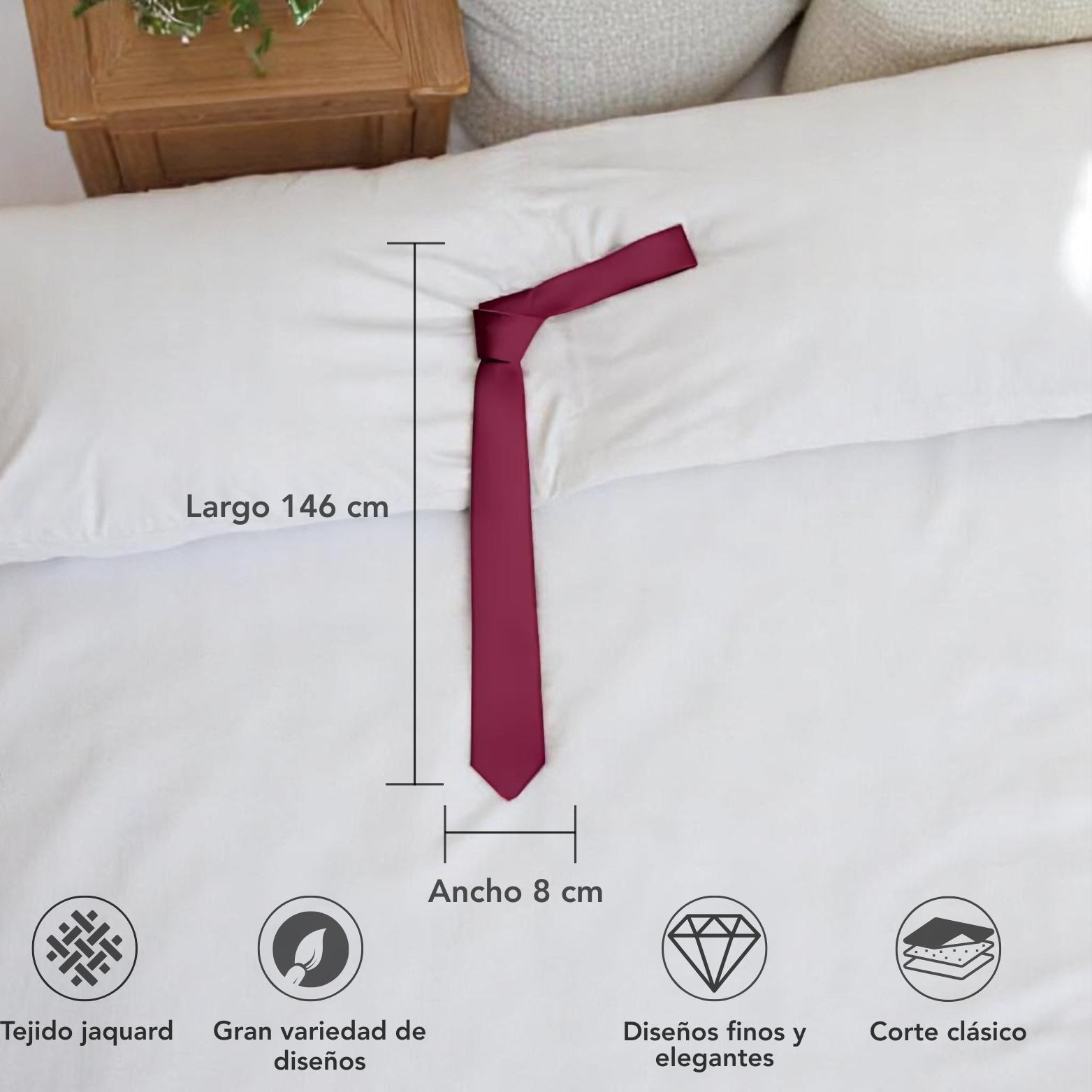 Corbata Roja Elegante Hombre