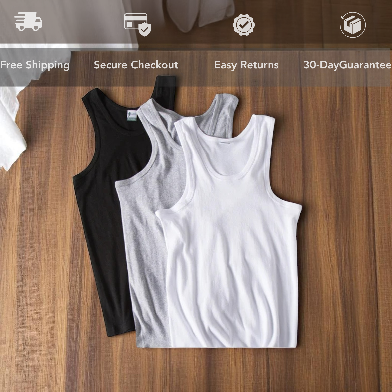 Cotton Sleeveless T-Shirt