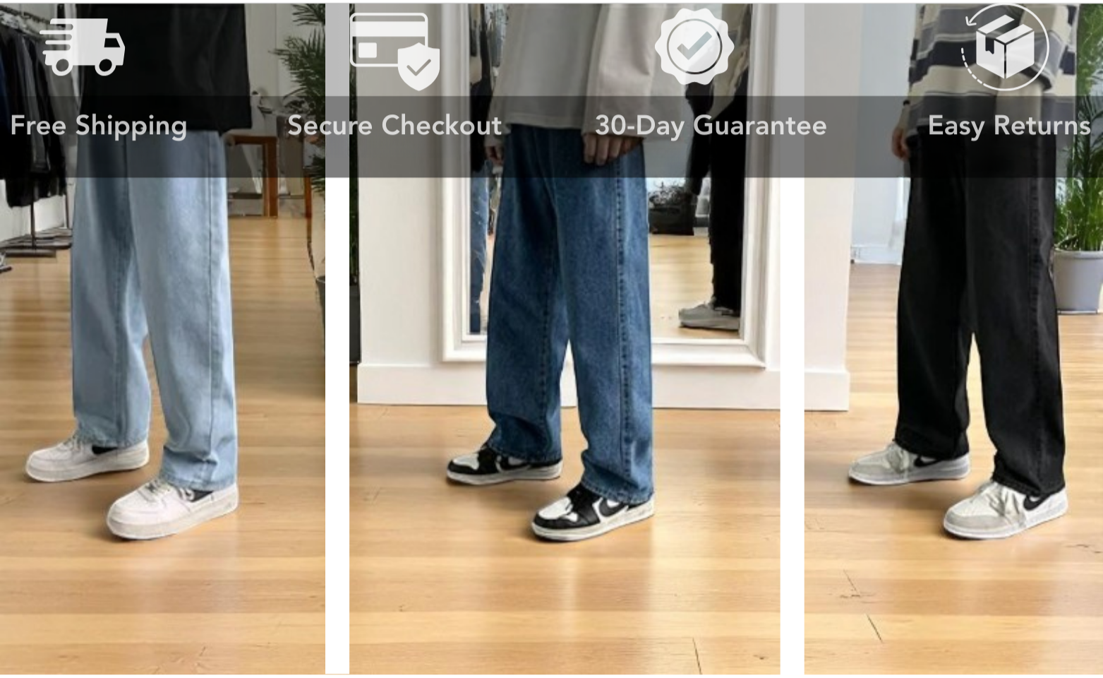 Men's Wide Streetwear Jeans