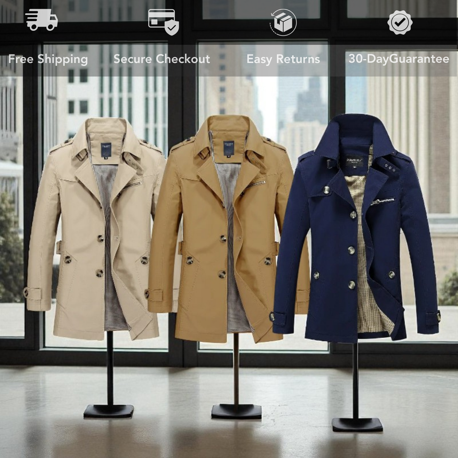 Elegant Men’s Trench Coat