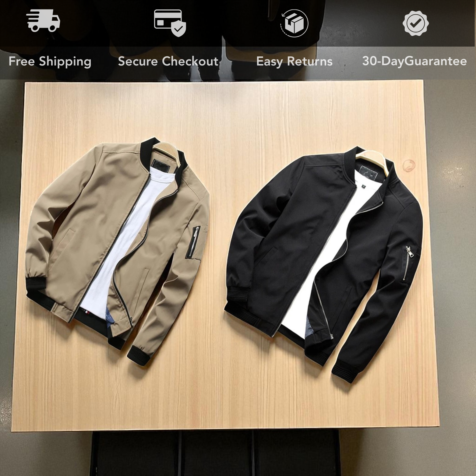 Men’s Slim Bomber Jacket