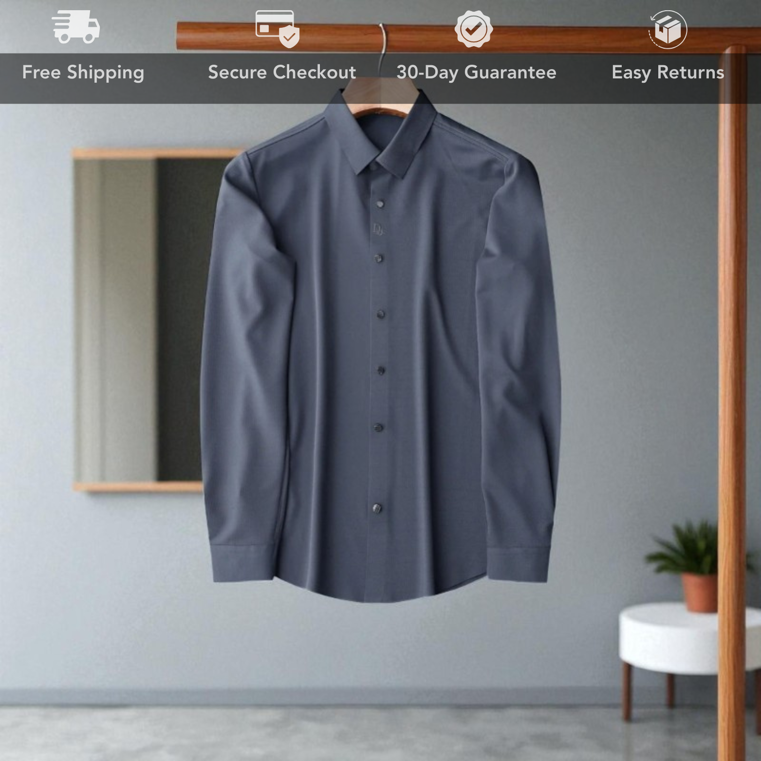 Men's Slim Anti-Wrinkle Shirt 2024