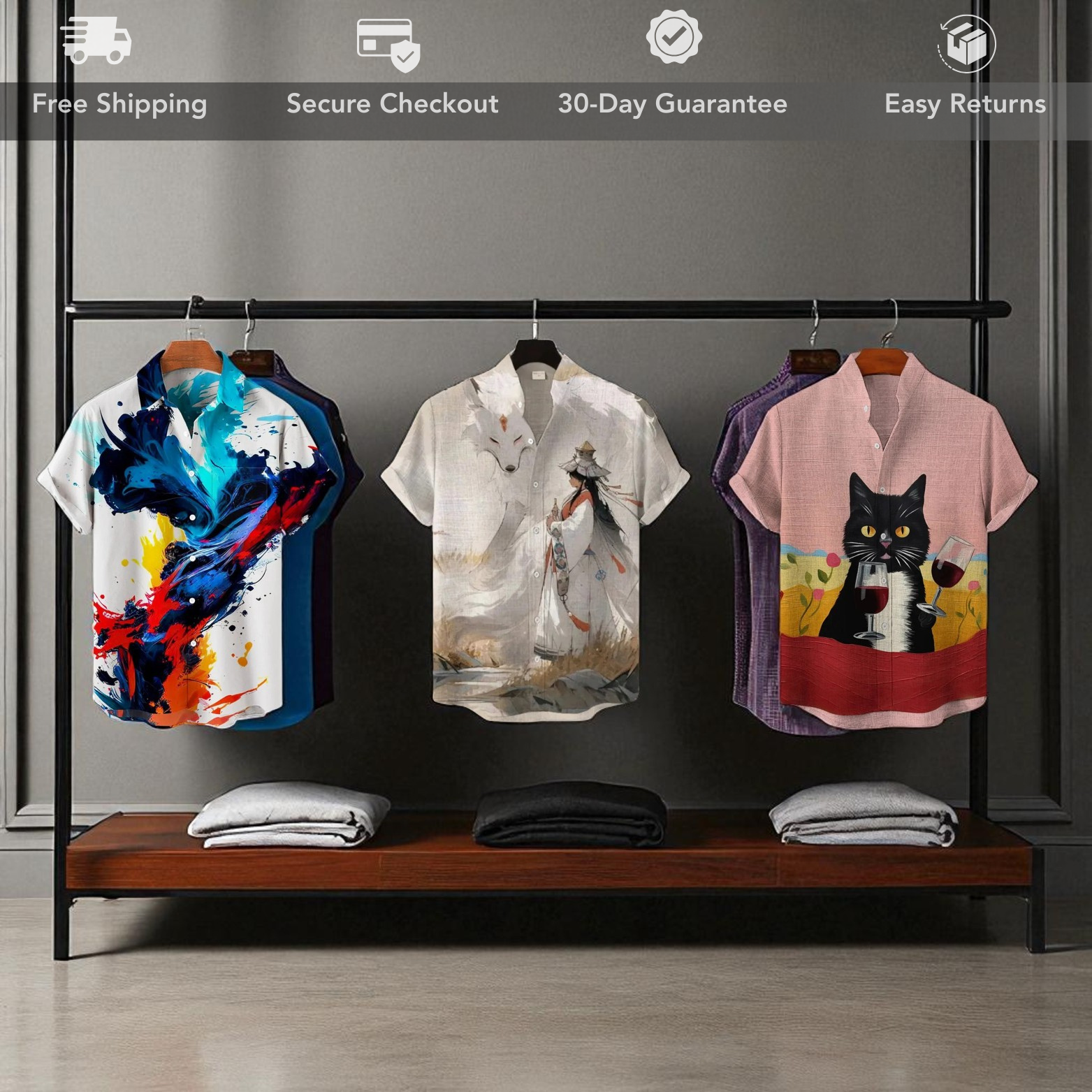 Japanese Style Graphic Shirt