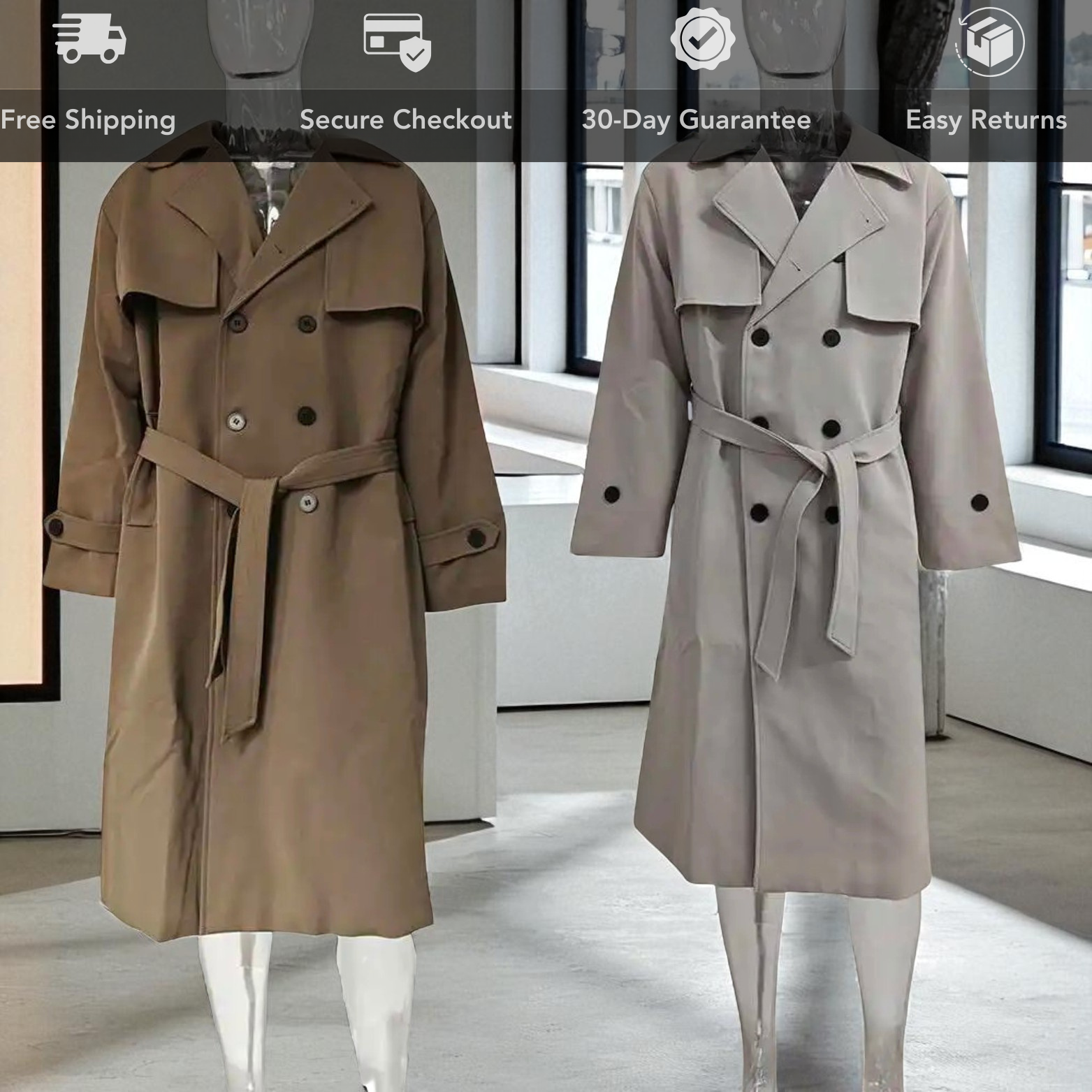 Korean Long Trench Coat