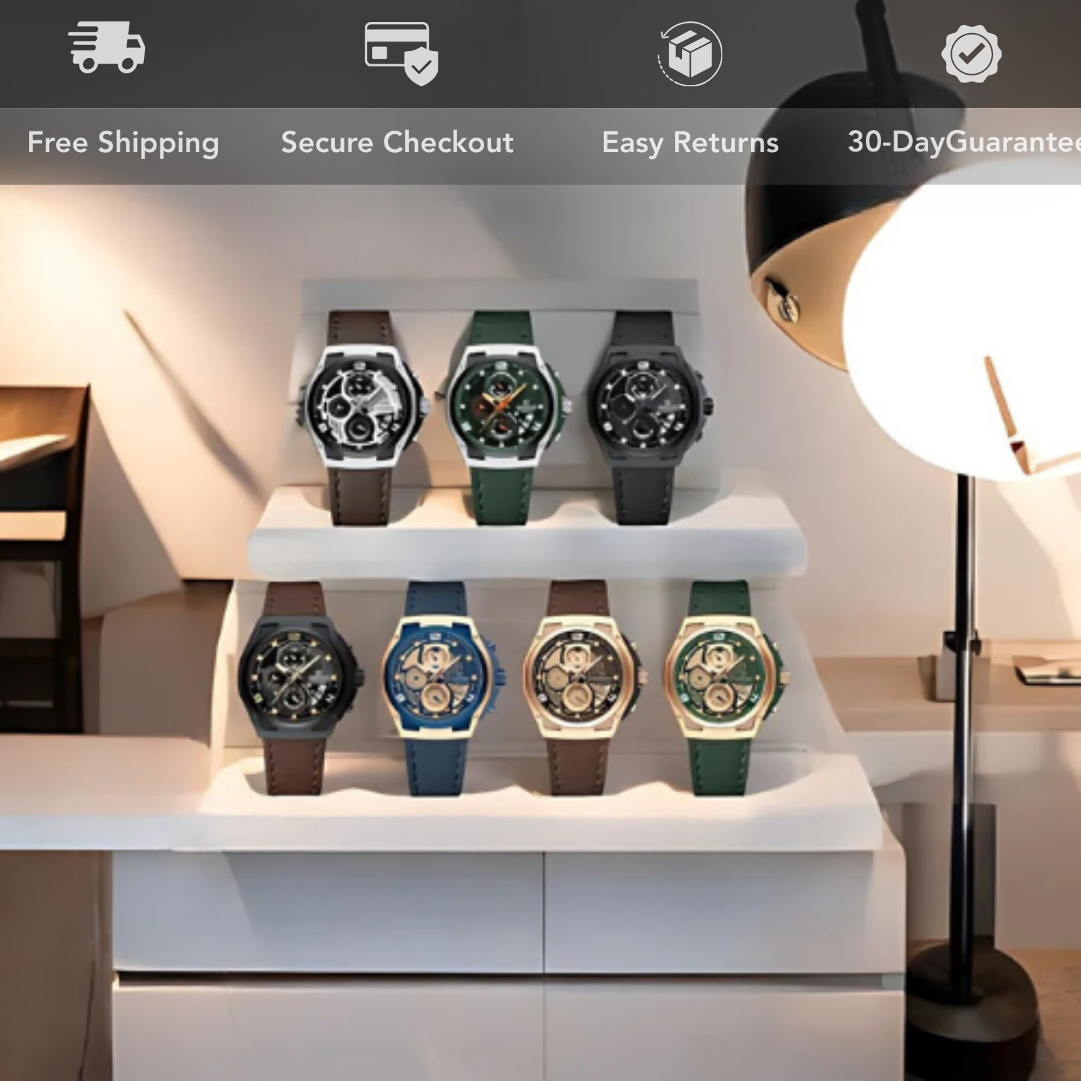 Leather Chrono Watch