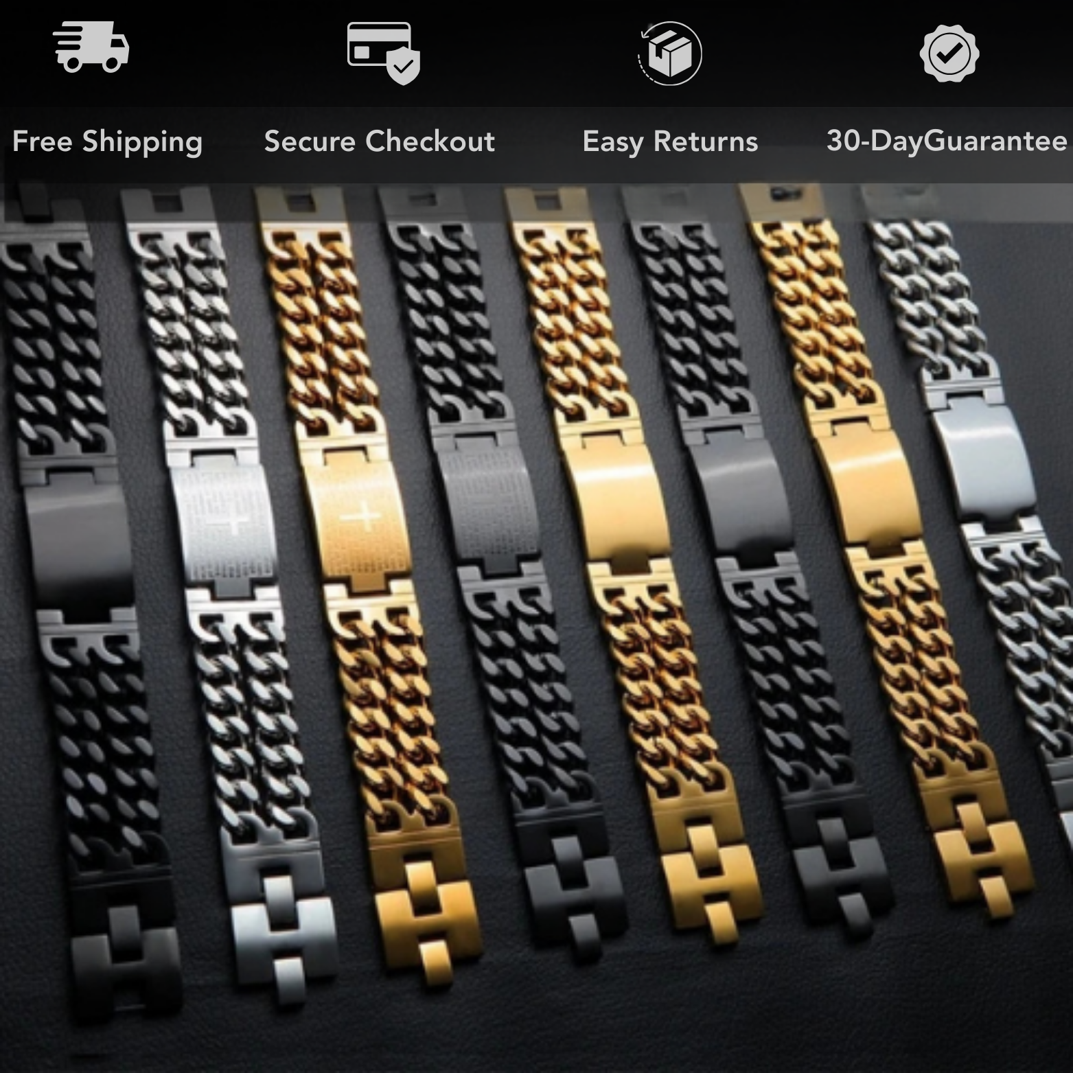 Stainless steel Cuban bracelet