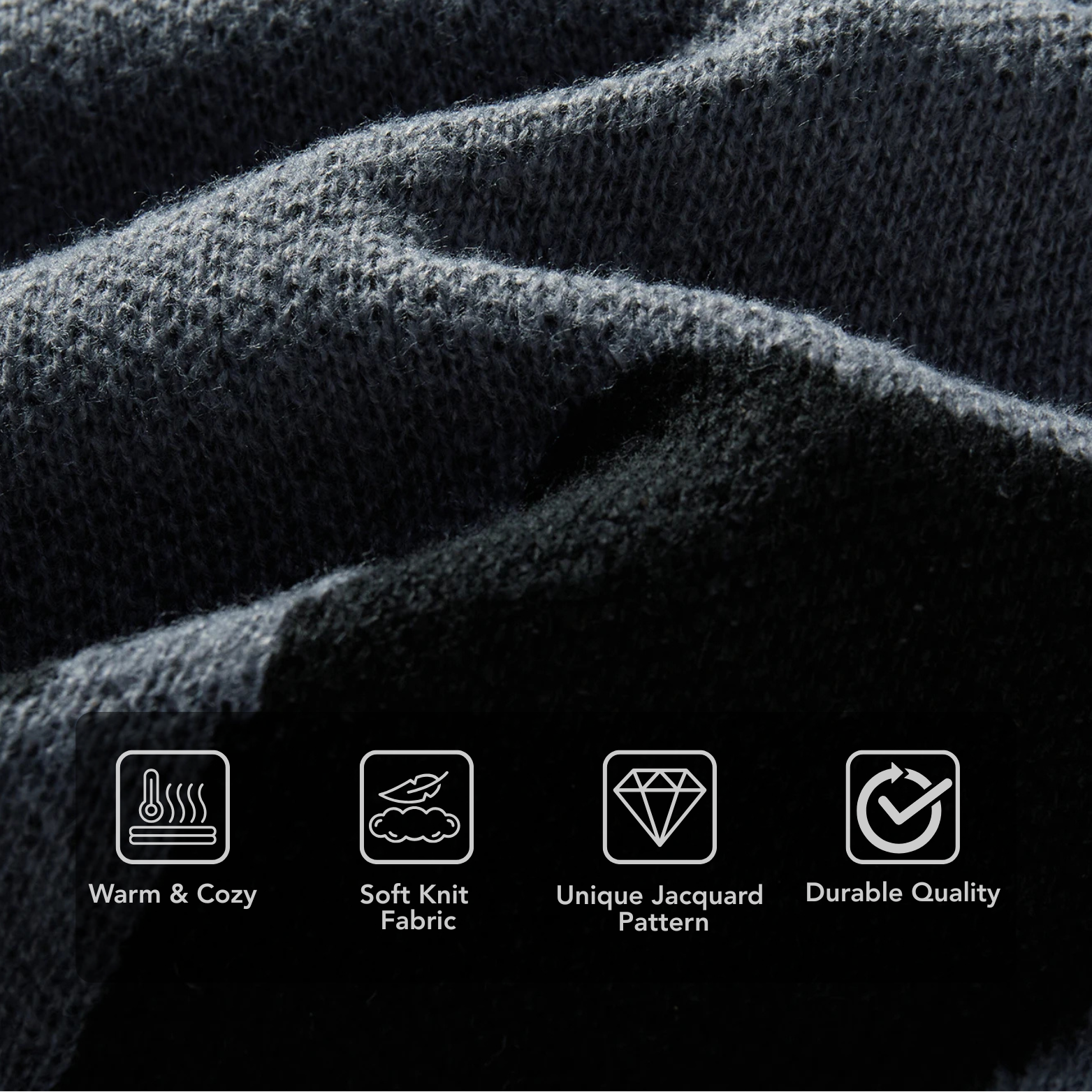 Stylish Jacquard Men's Sweater Relaxed Fit