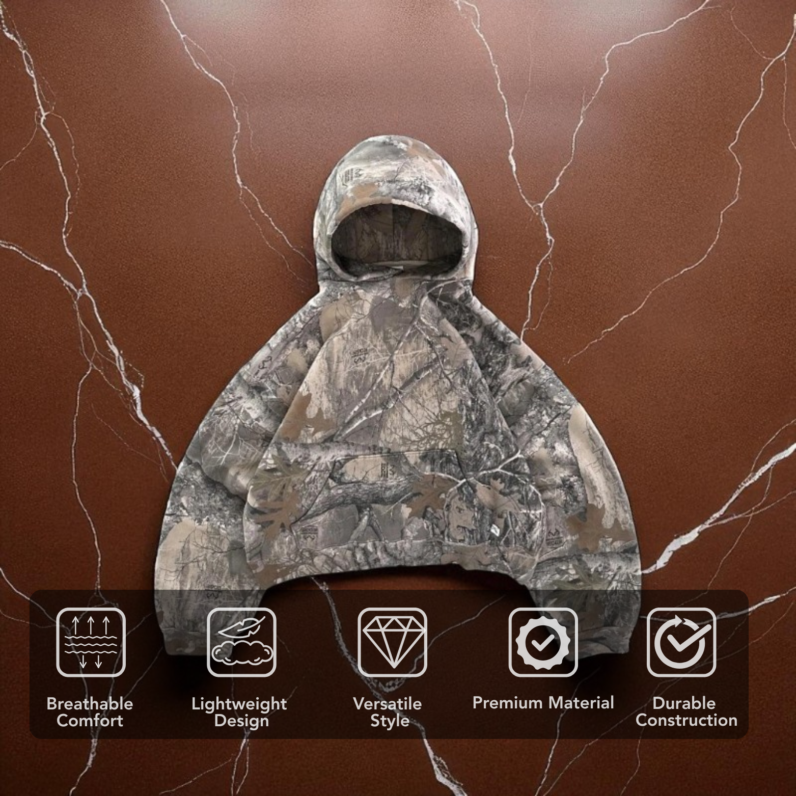 Oversized Camo Streetwear Hoodie