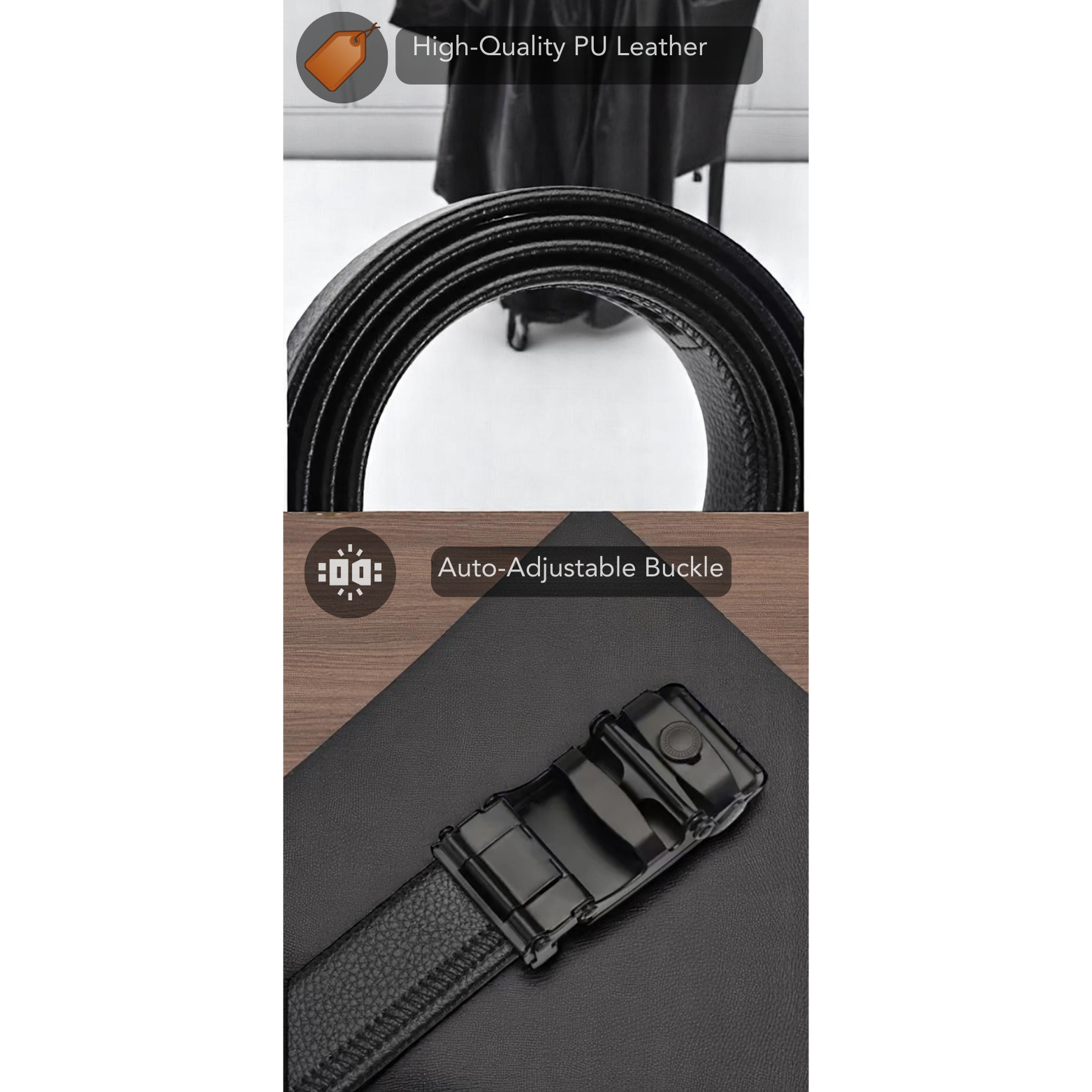 Elegant PU Leather Belt