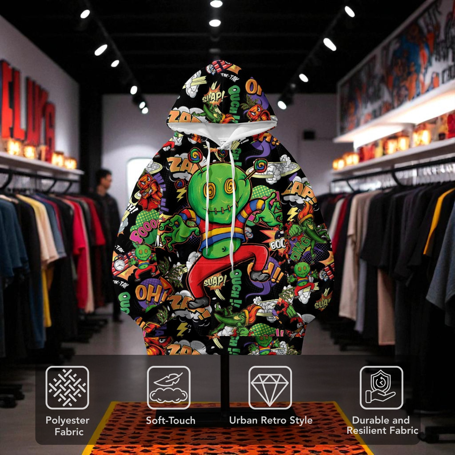 3D Cartoon Oversize Hoodie