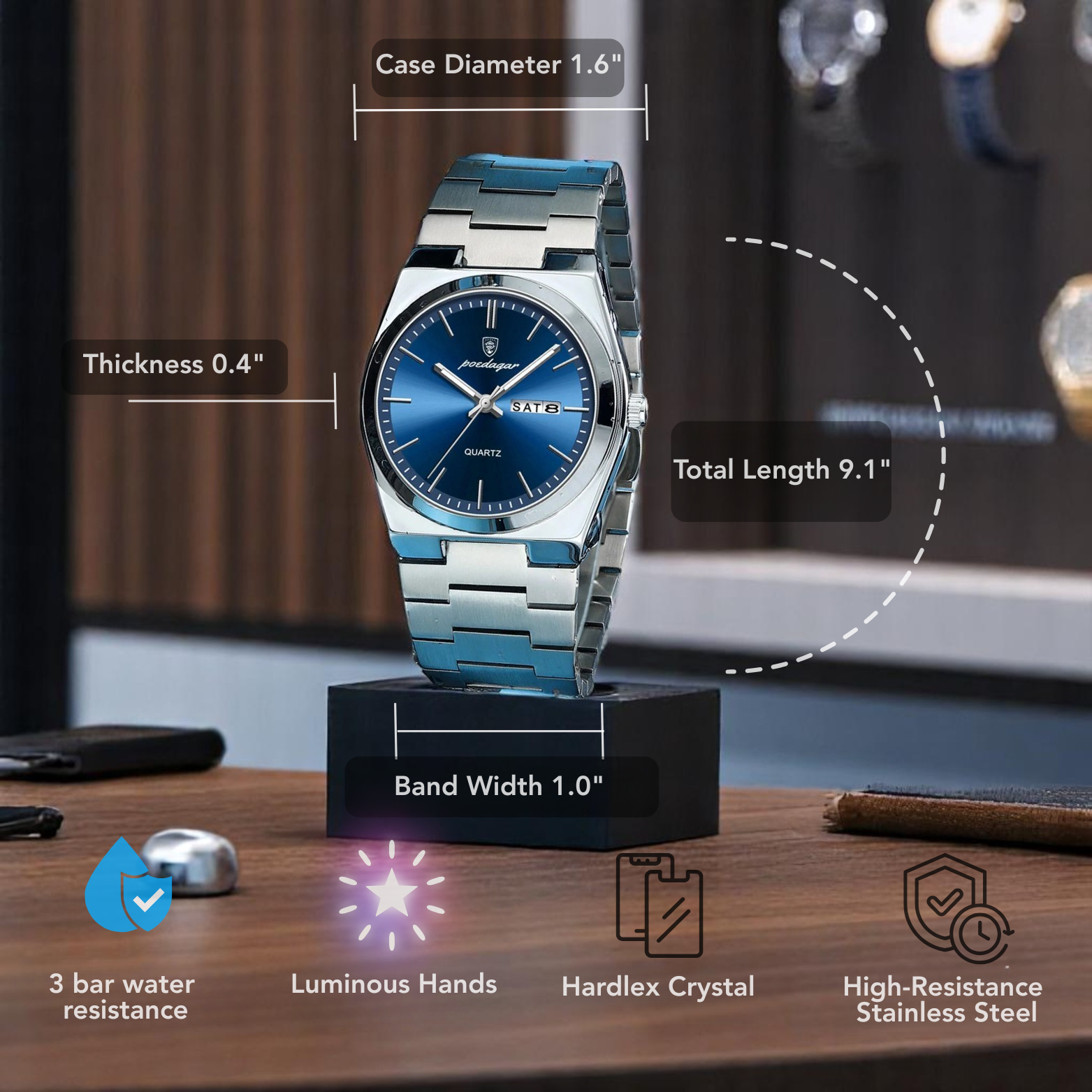 Luxury Casual Steel Watch