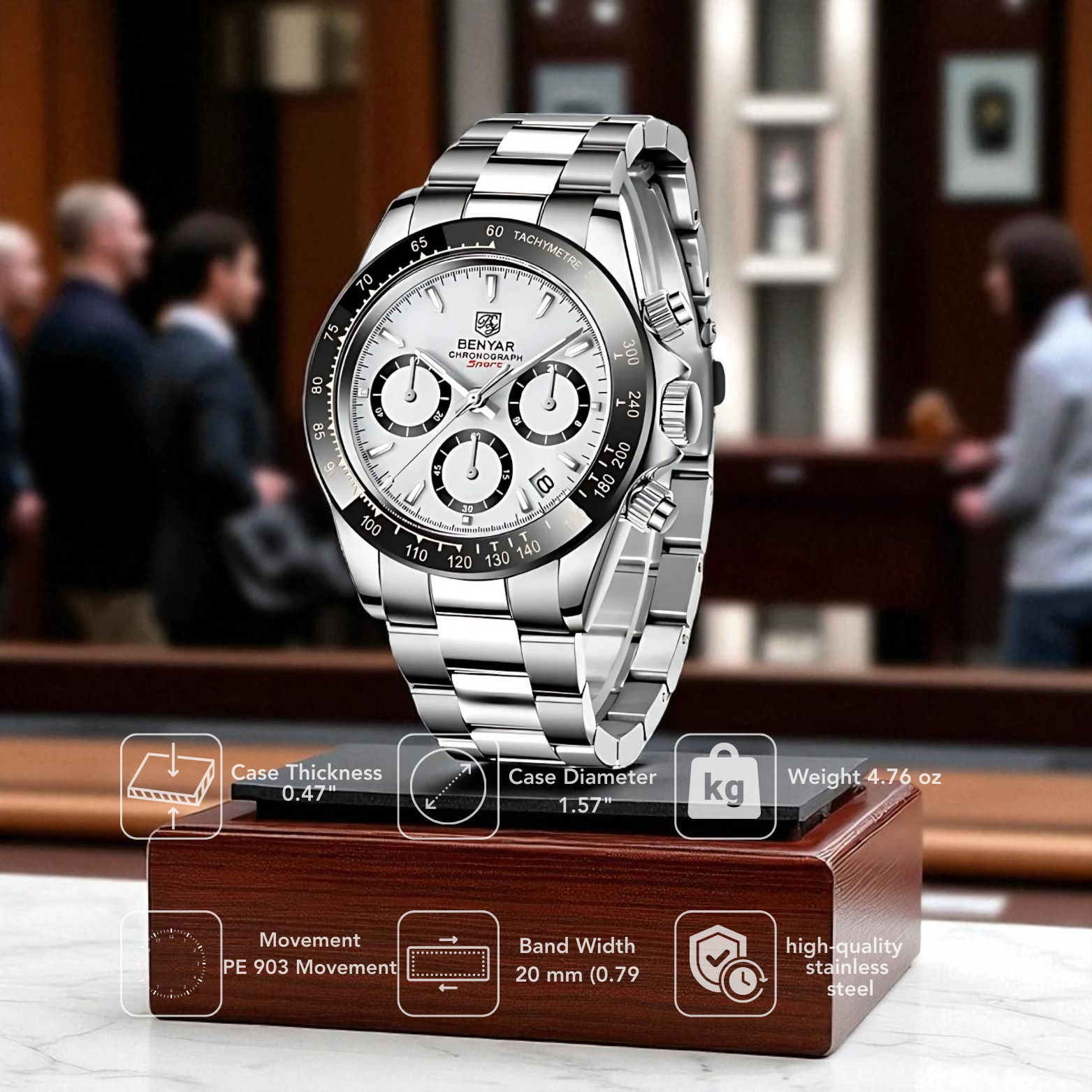 Stainless Steel Mechanical Watch