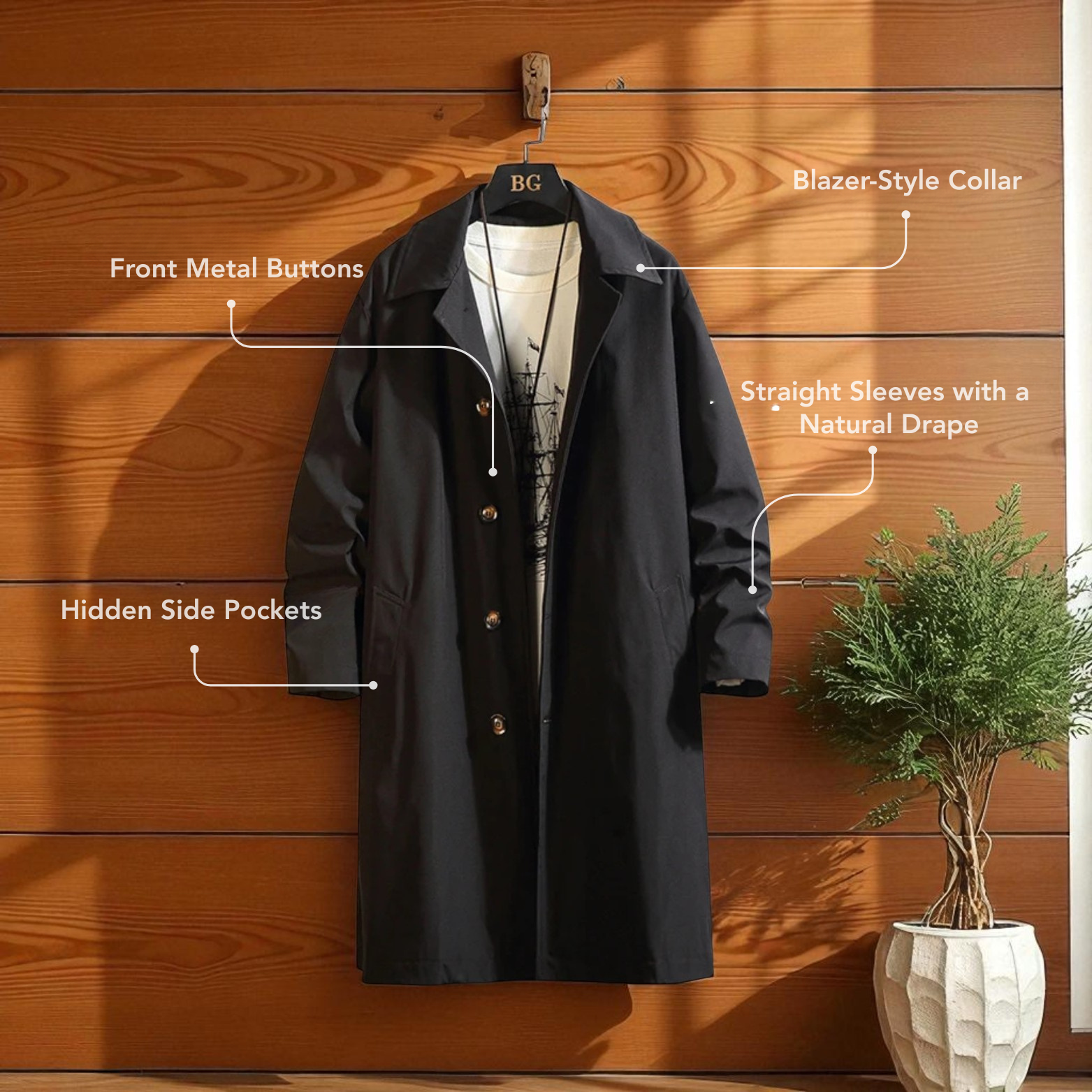 Korean Style Oversized Trench Coat