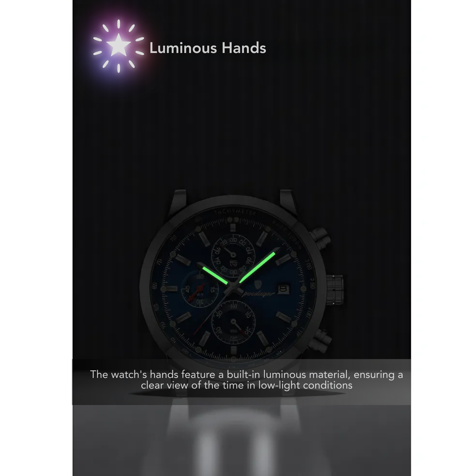 Chrono Sport Leather Wristwatch