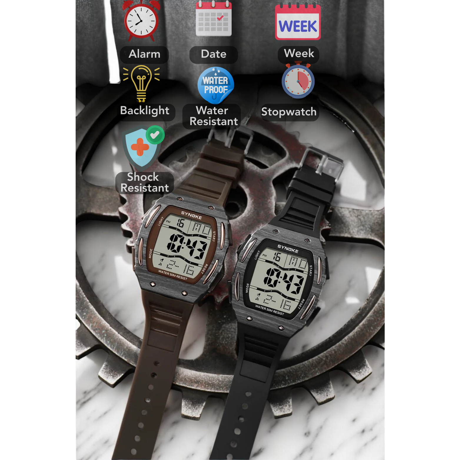 Shock and Drop Resistant Sports Watch