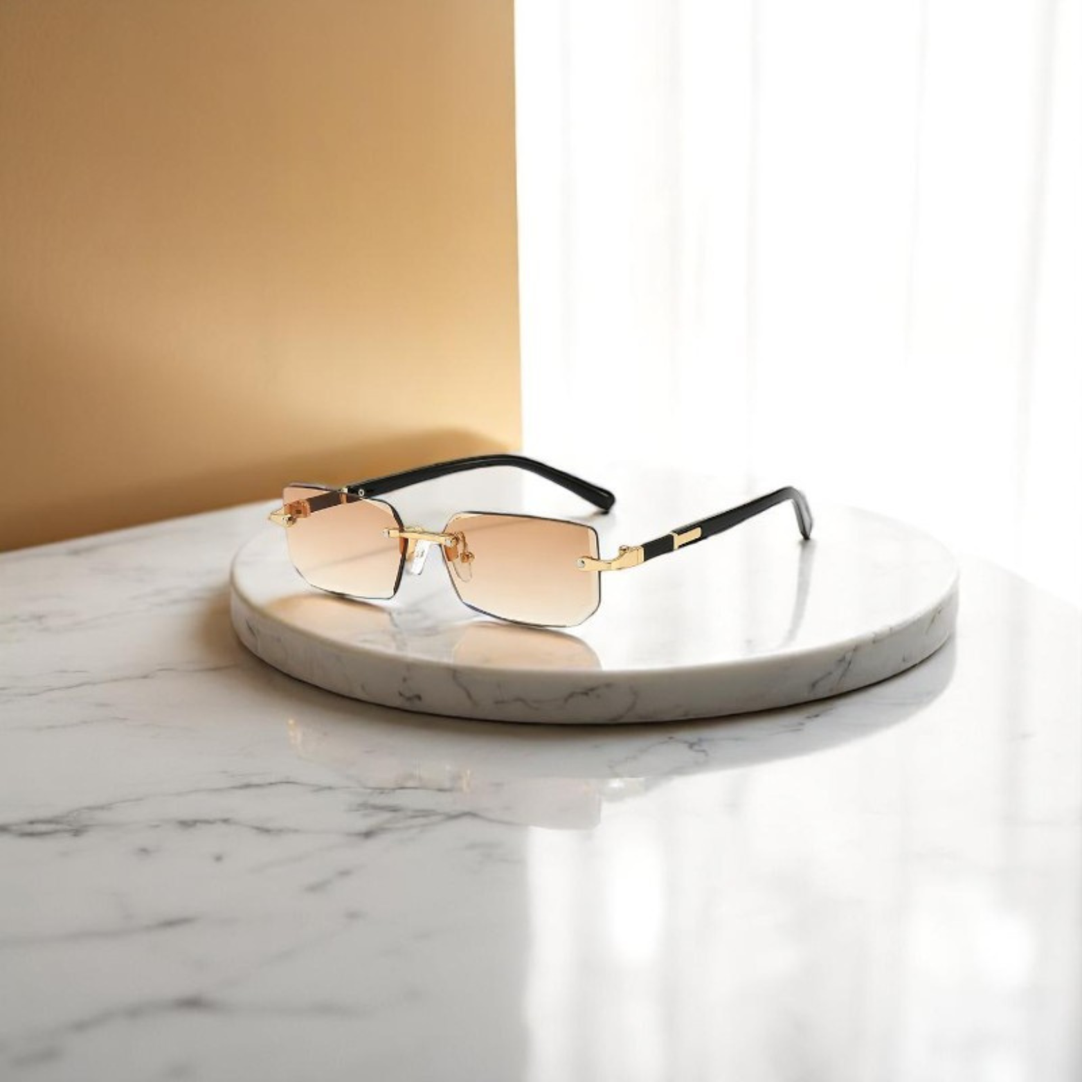 Minimalist Rimless Glasses
