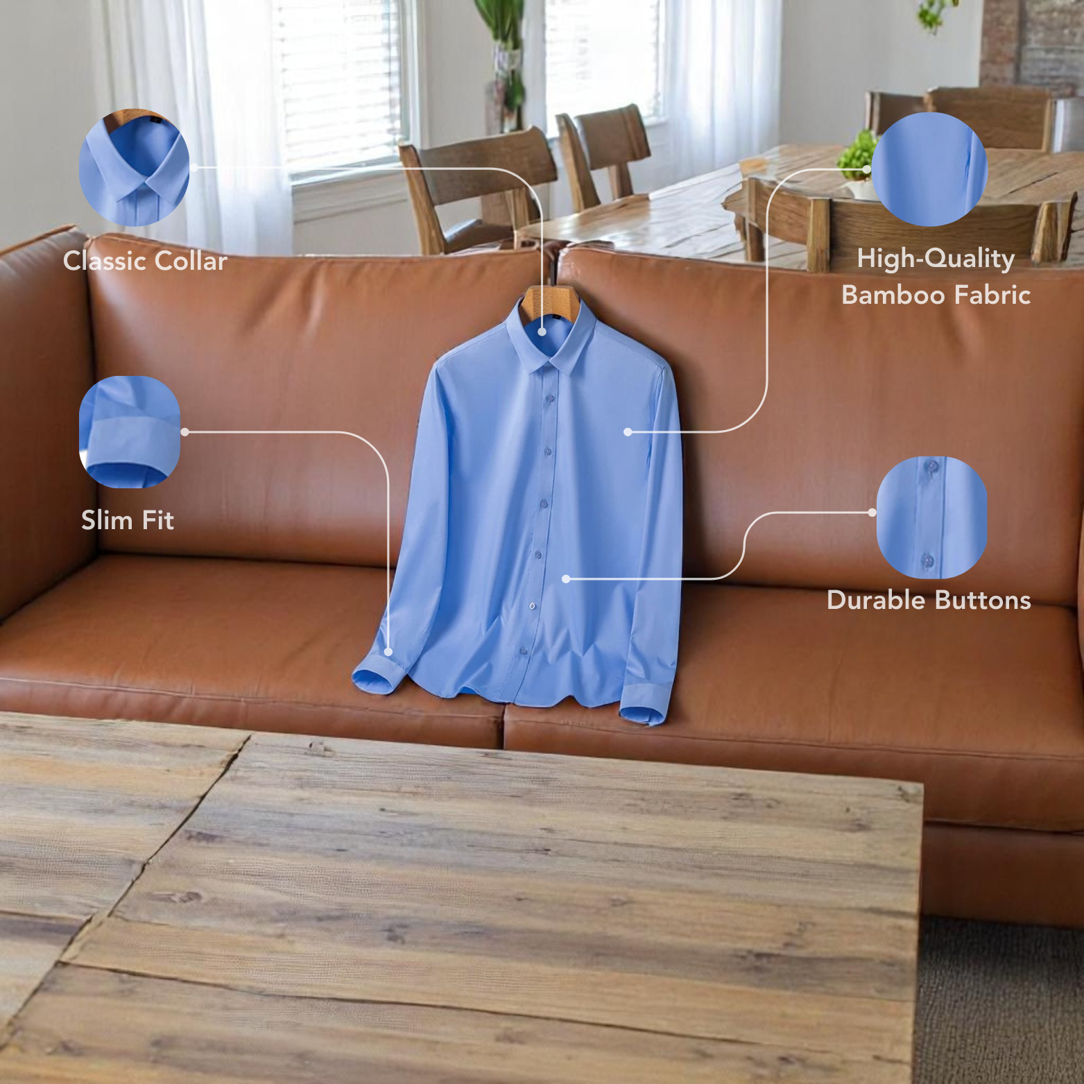 Solid Bamboo Fiber Shirt