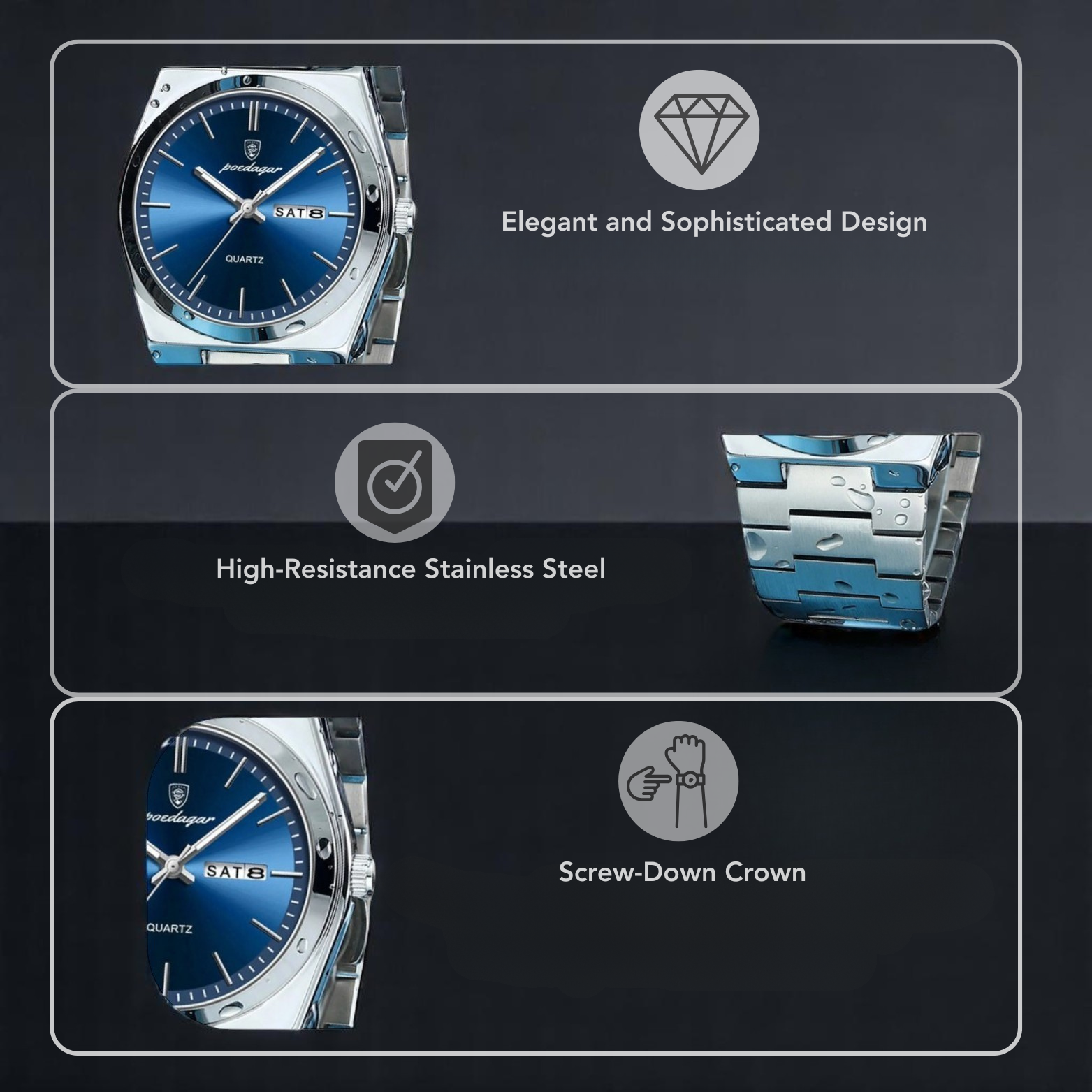 Luxury Casual Steel Watch