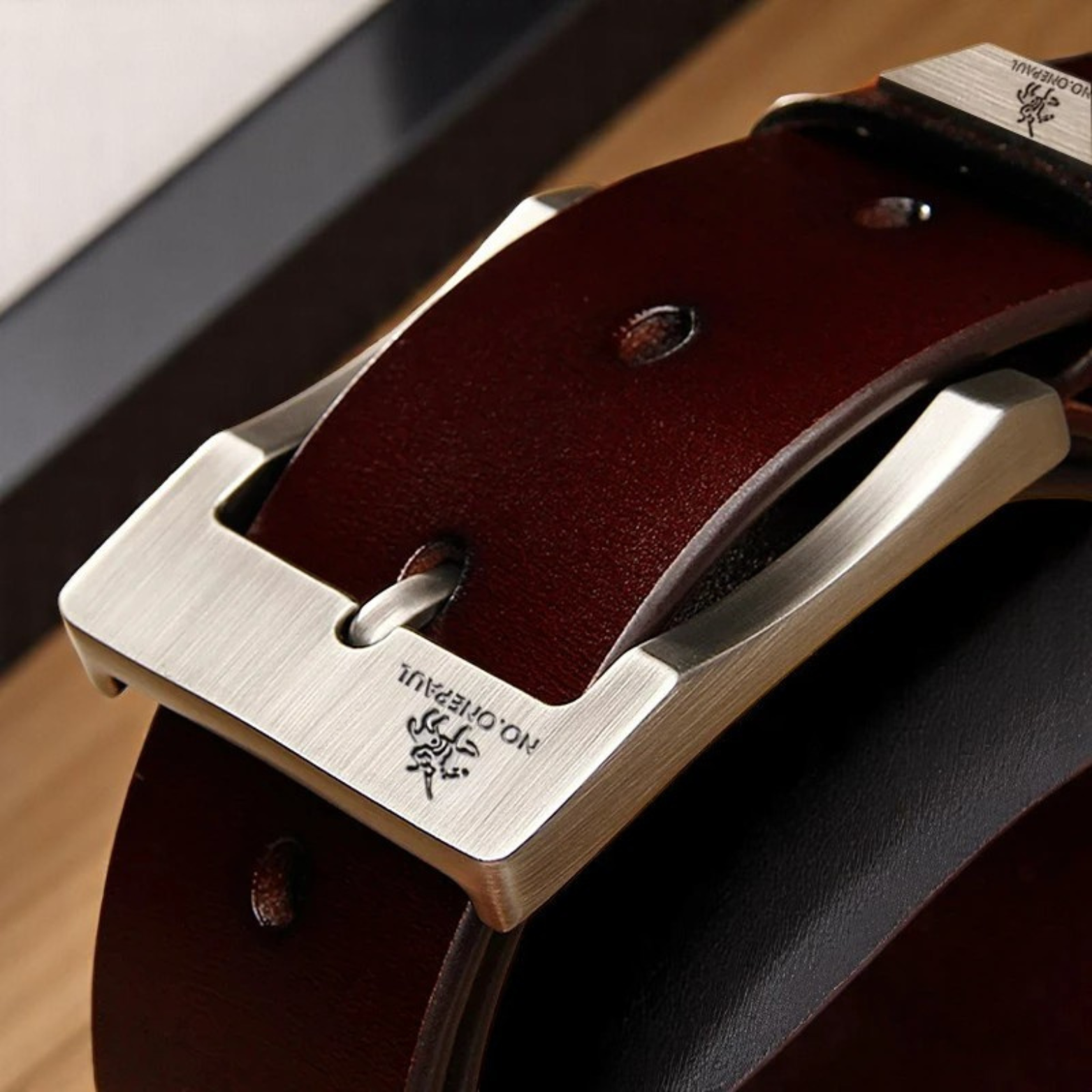 Solid Synthetic Leather Belt