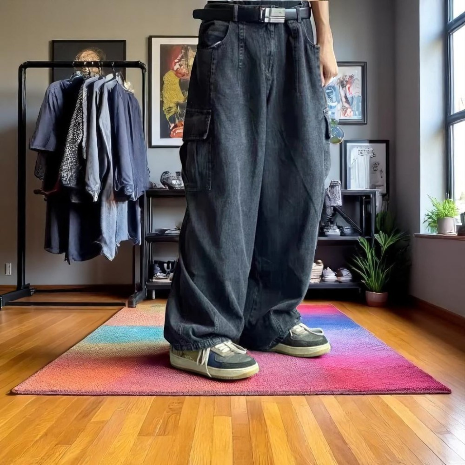 Wide Cargo Jeans Streetwear