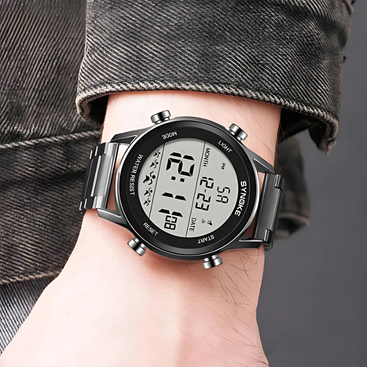 Stainless Steel Sports Watch