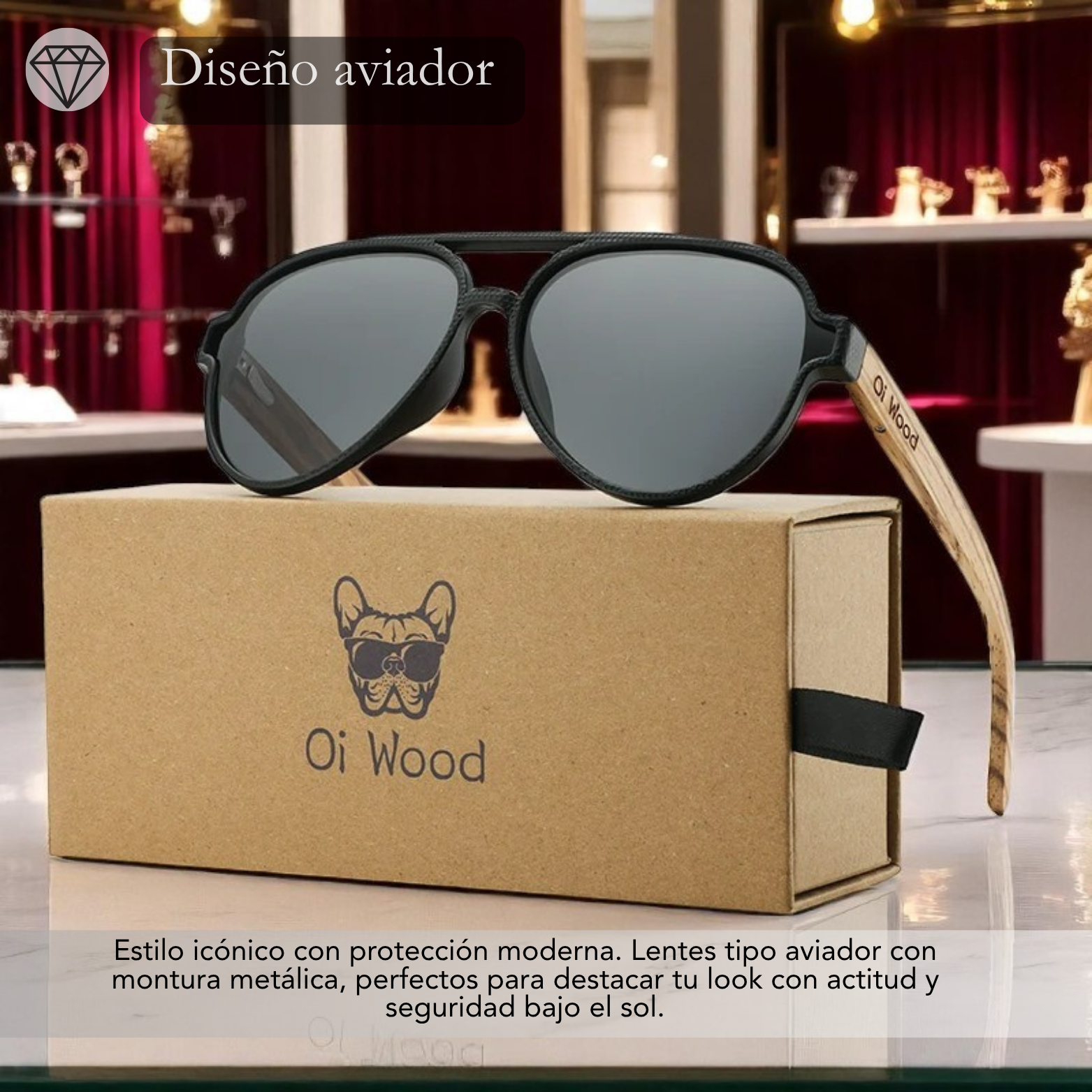 Gafas de Madera Polarizadas UV400