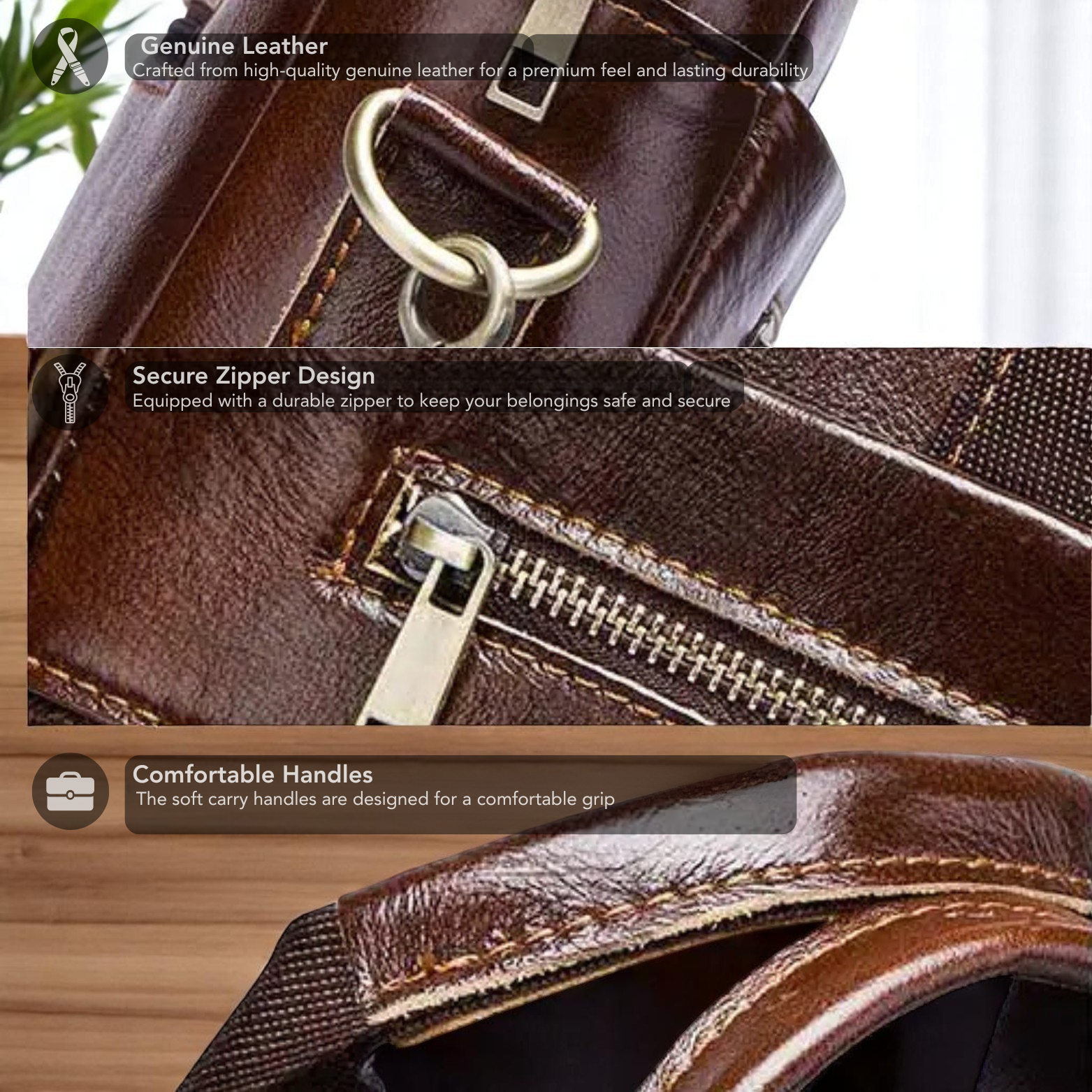 Genuine Leather Executive Briefcase