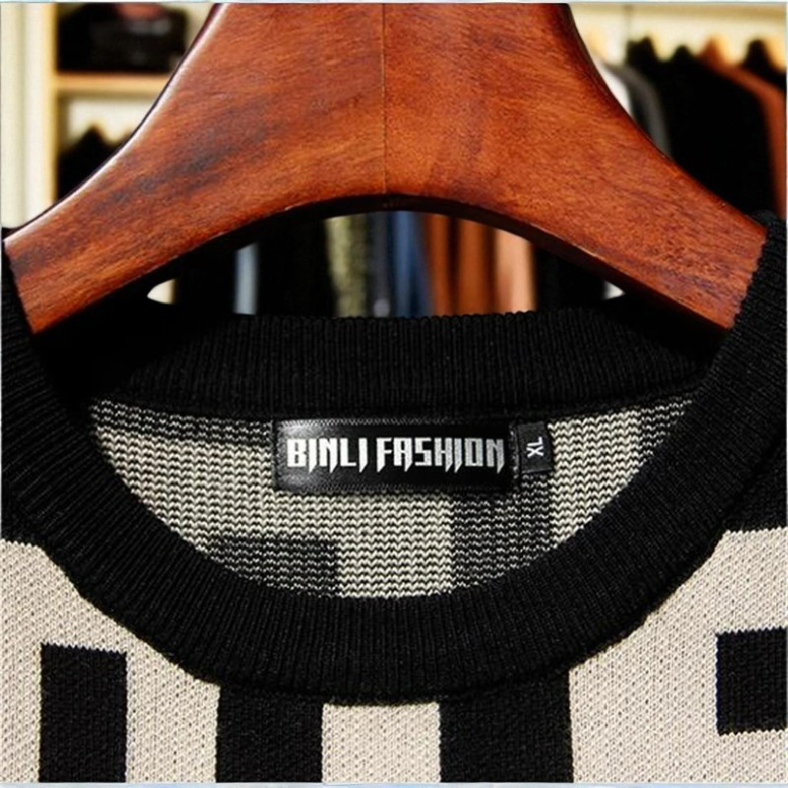 Geometric Cotton T-Shirt Sweater
