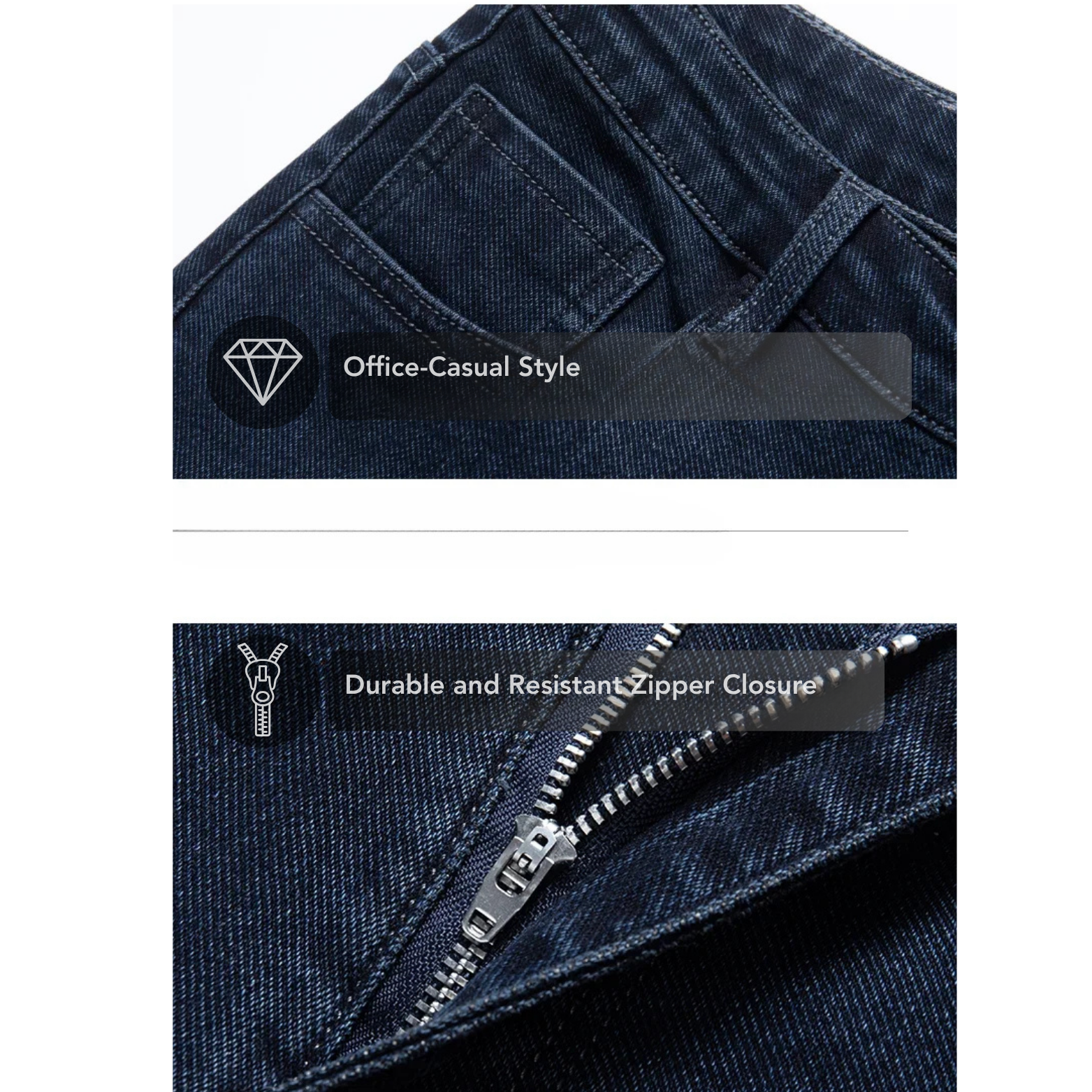 Stretch Straight Denim Jeans