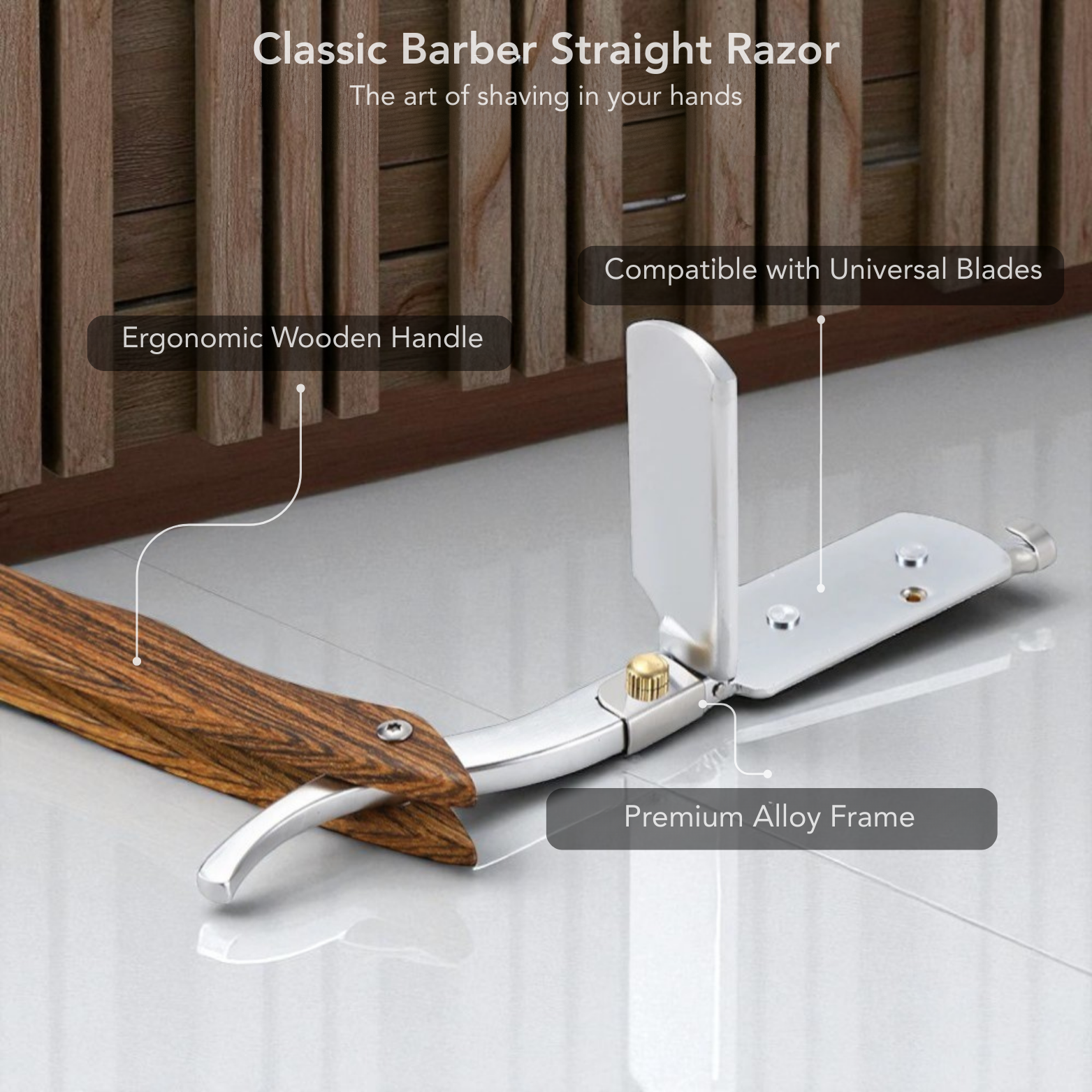 Classic Pocket Knife with Wooden Handle