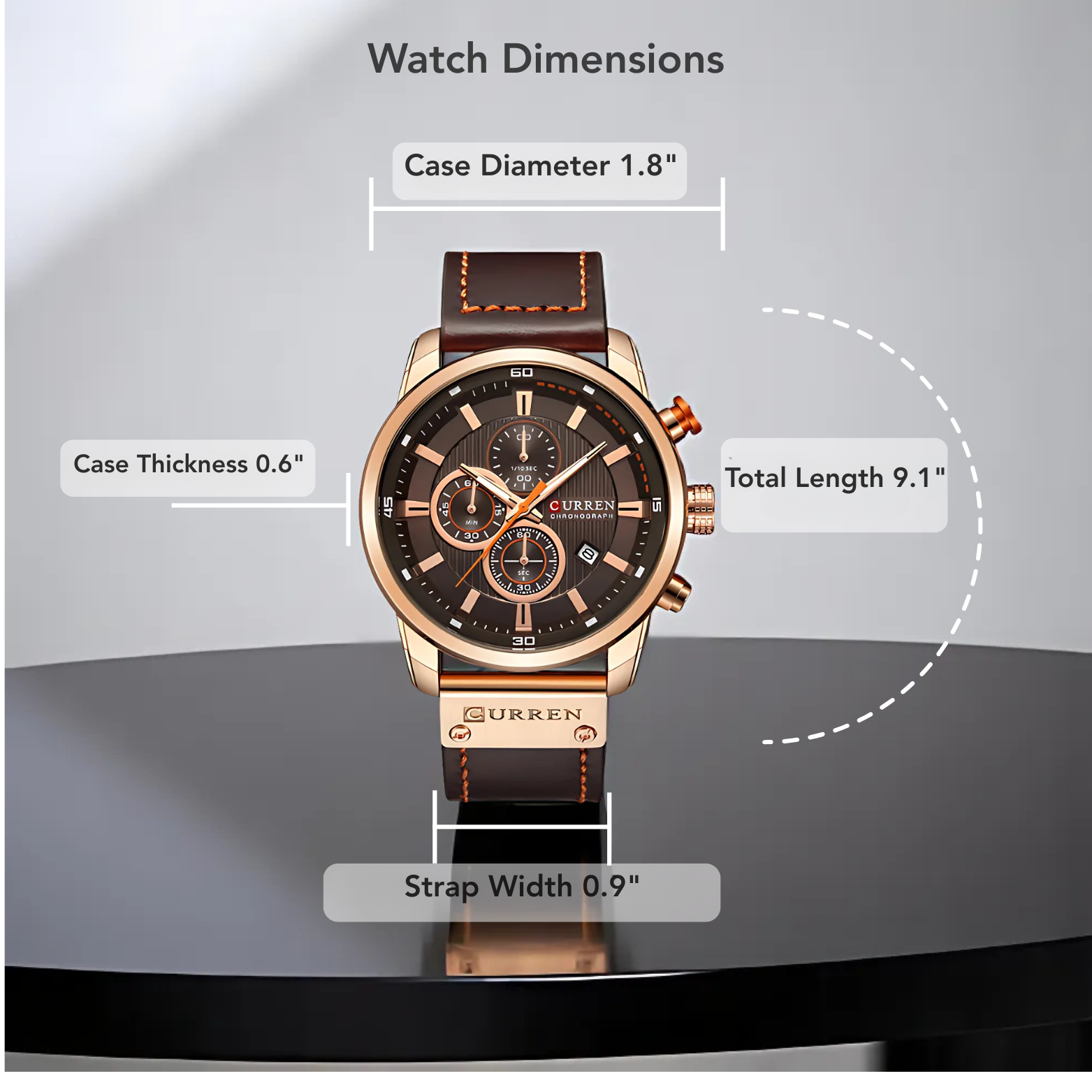 Leather Force Casual Elegant Watch