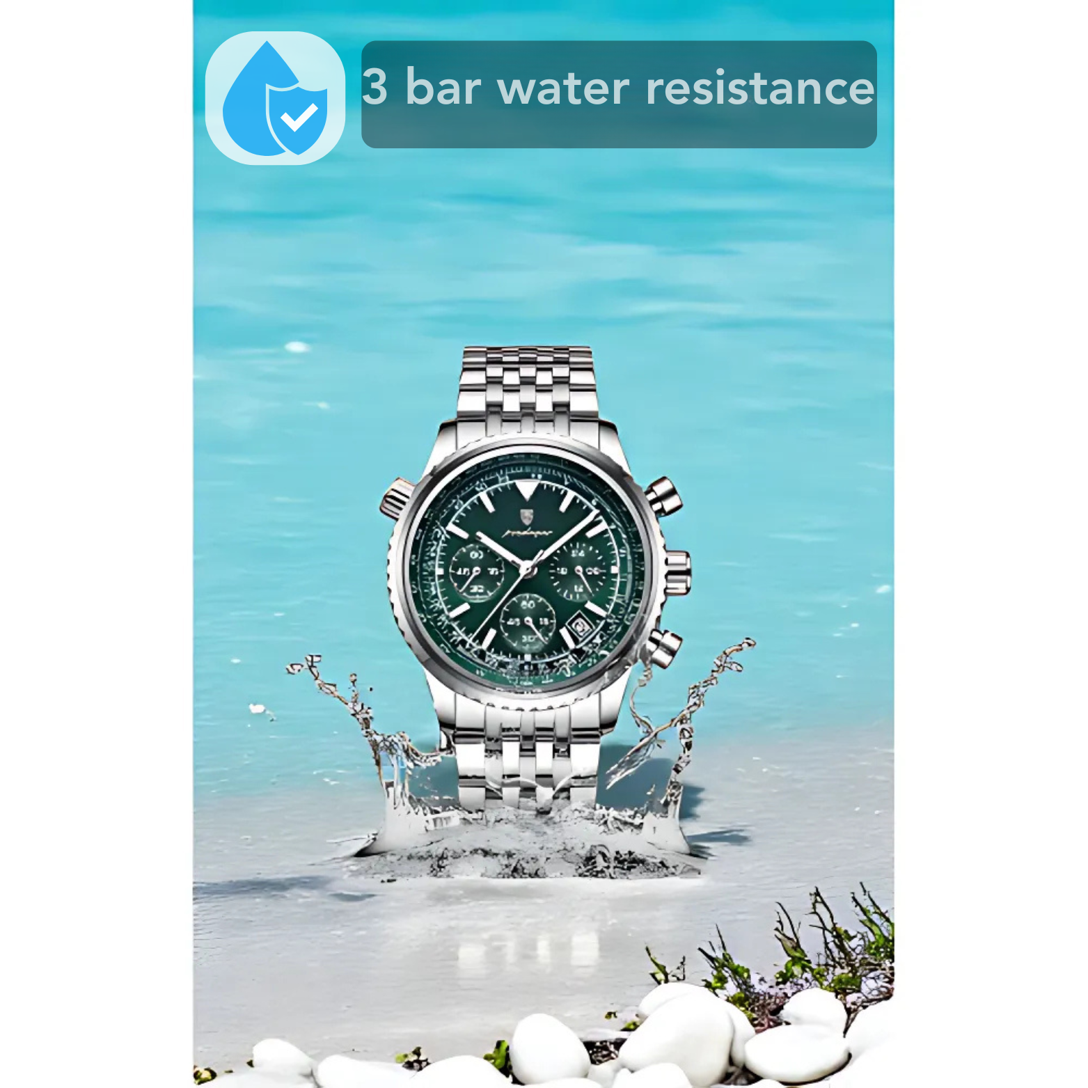 Steel military watch
