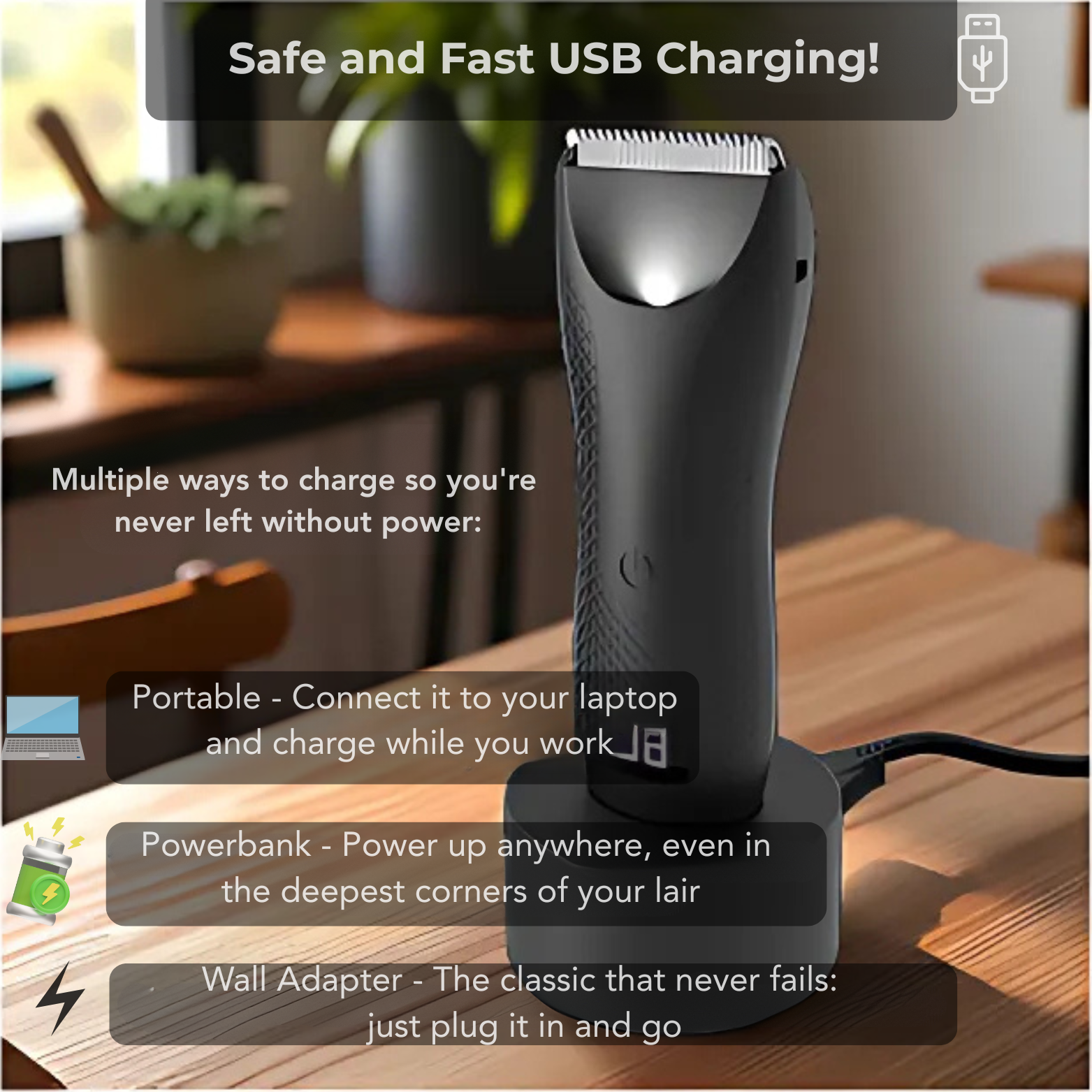 Waterproof Intimate Body Trimmer for Men